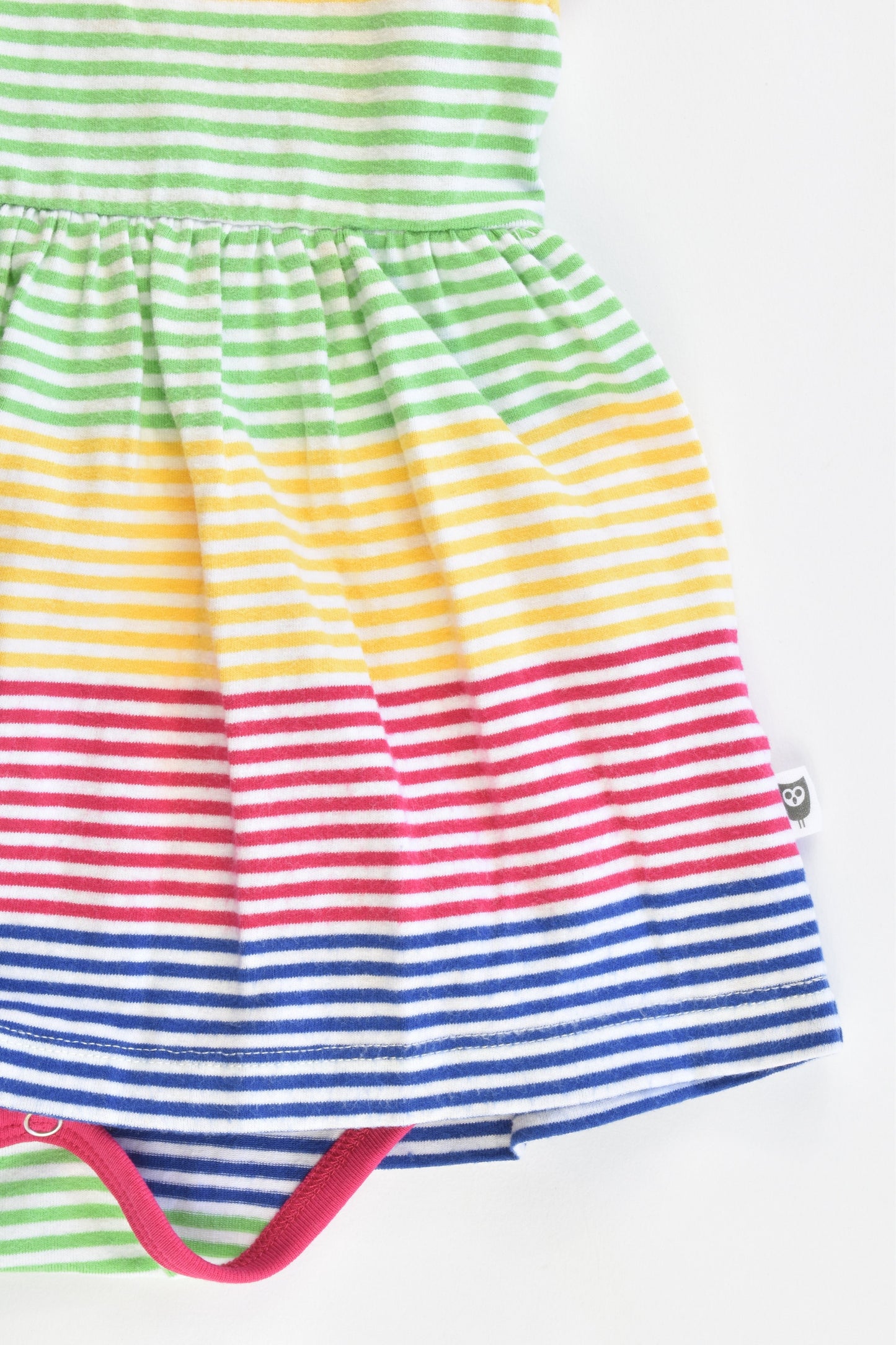 Hootkid Size 12-18 months Rainbow Bodysuit Dress