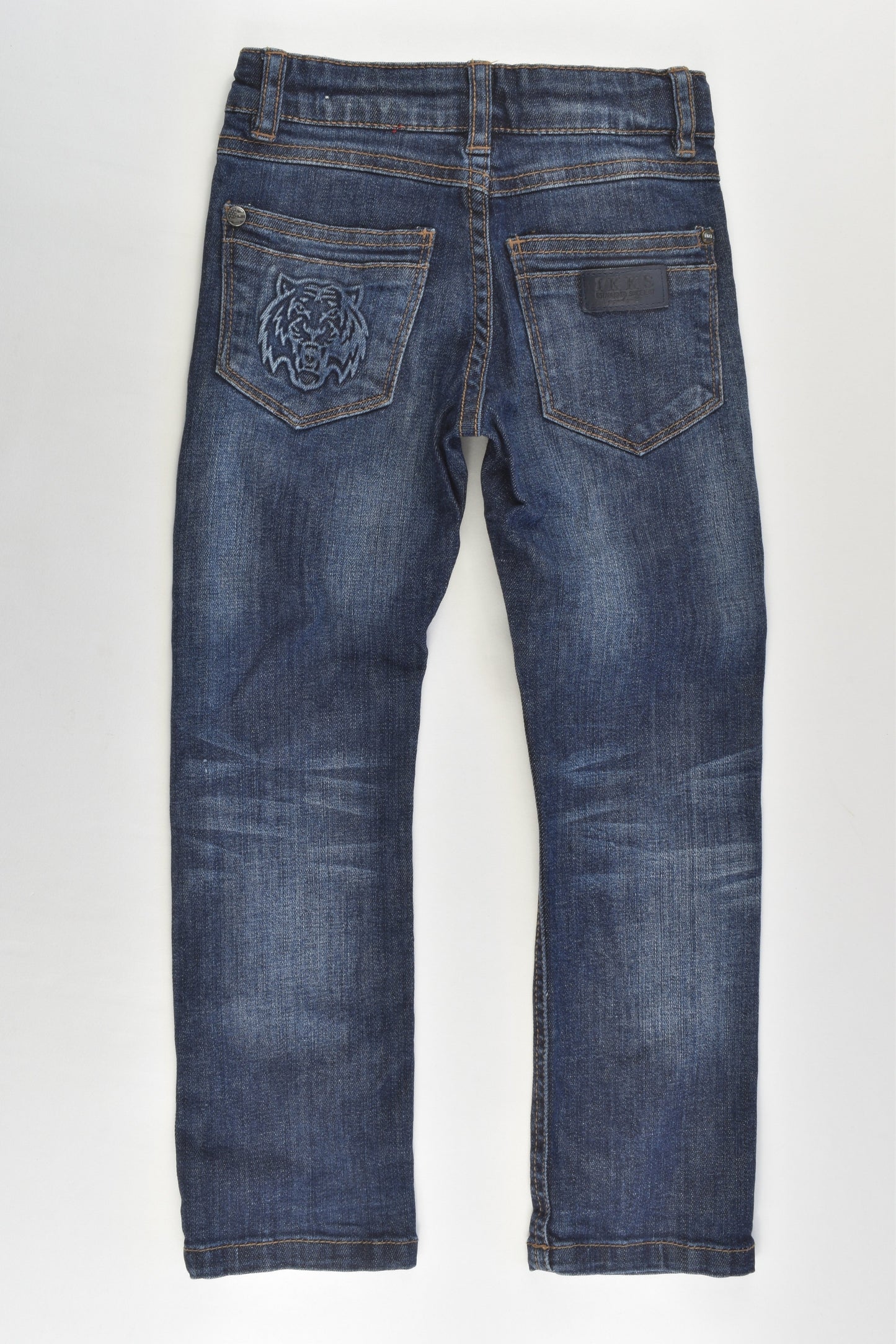 Ikks Size 5 Denim Pants with Tiger Back Pocket