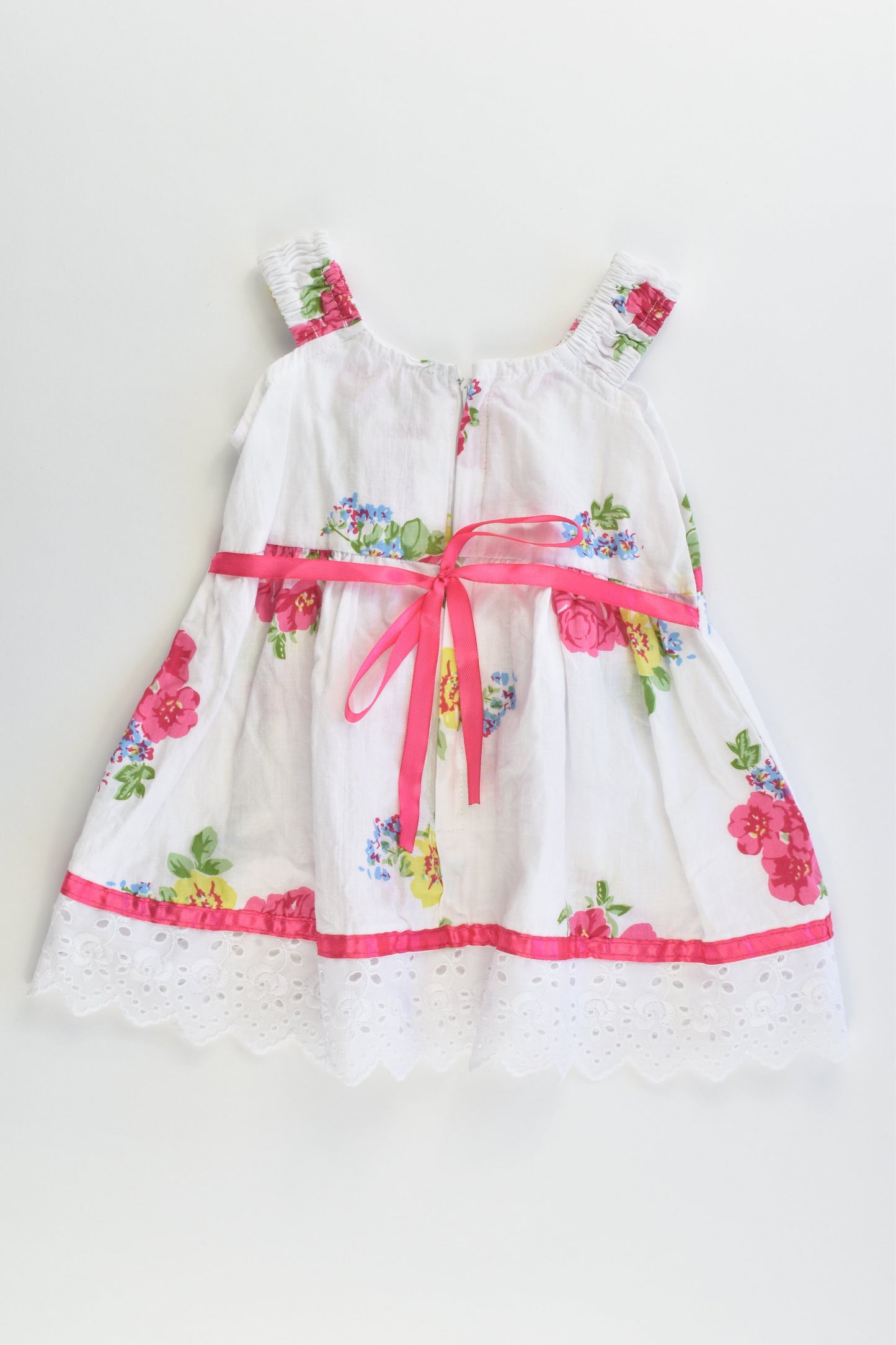 Indigo Kids Size 0 (6 months/1 year) Floral Dress with Lace Hem