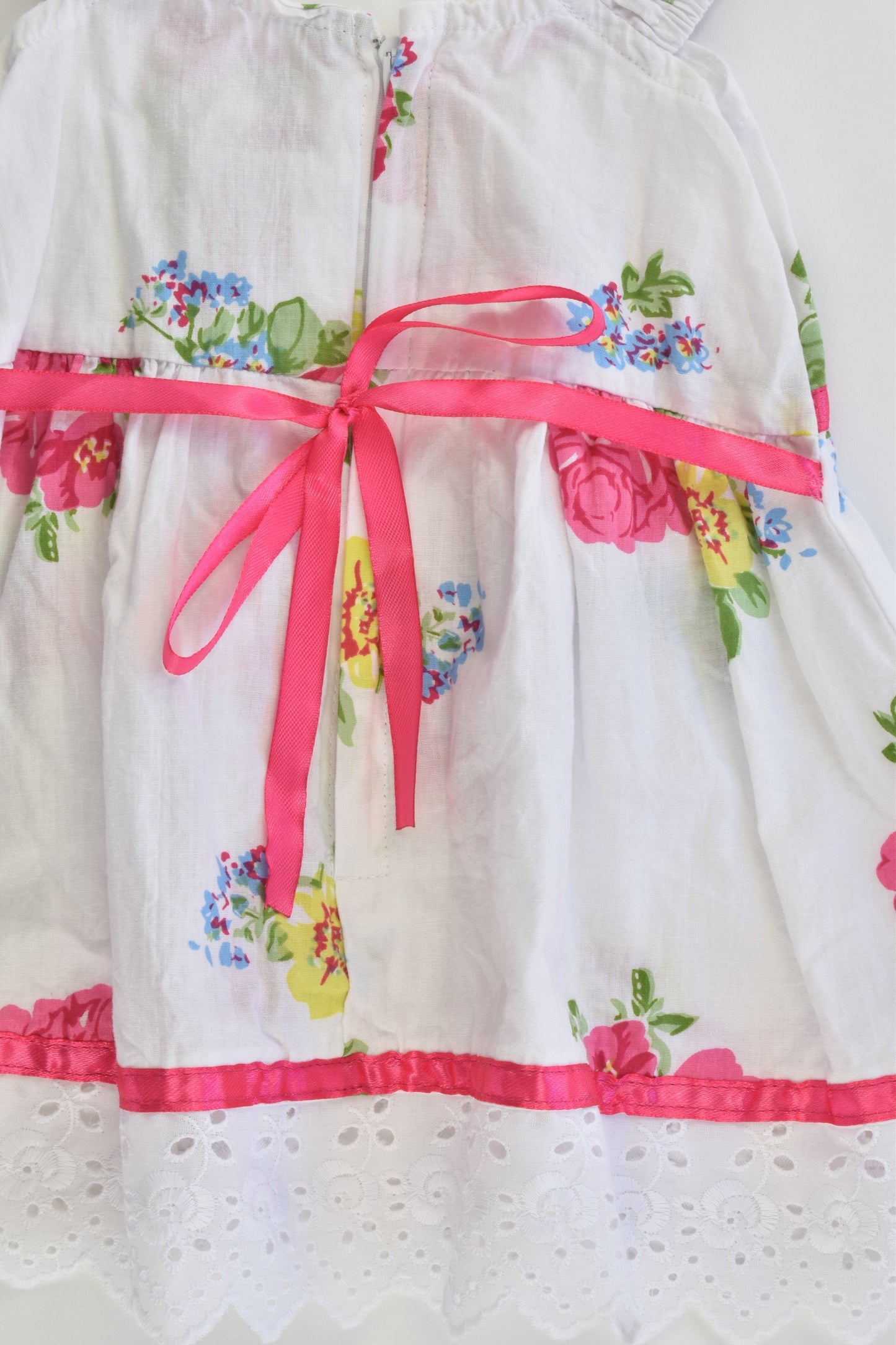 Indigo Kids Size 0 (6 months/1 year) Floral Dress with Lace Hem