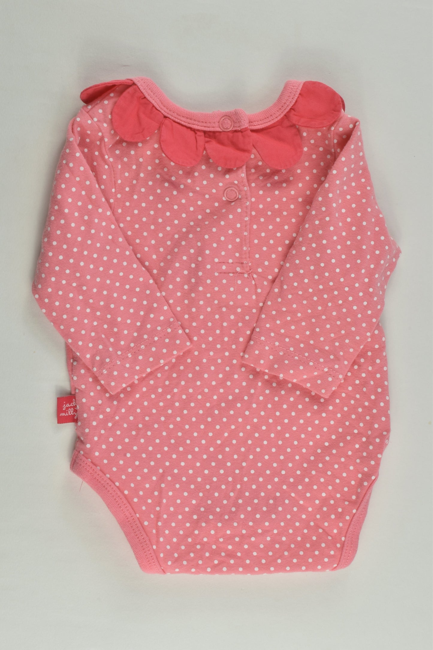 Jack & Milly Size 000 Flower Collar Bodysuit