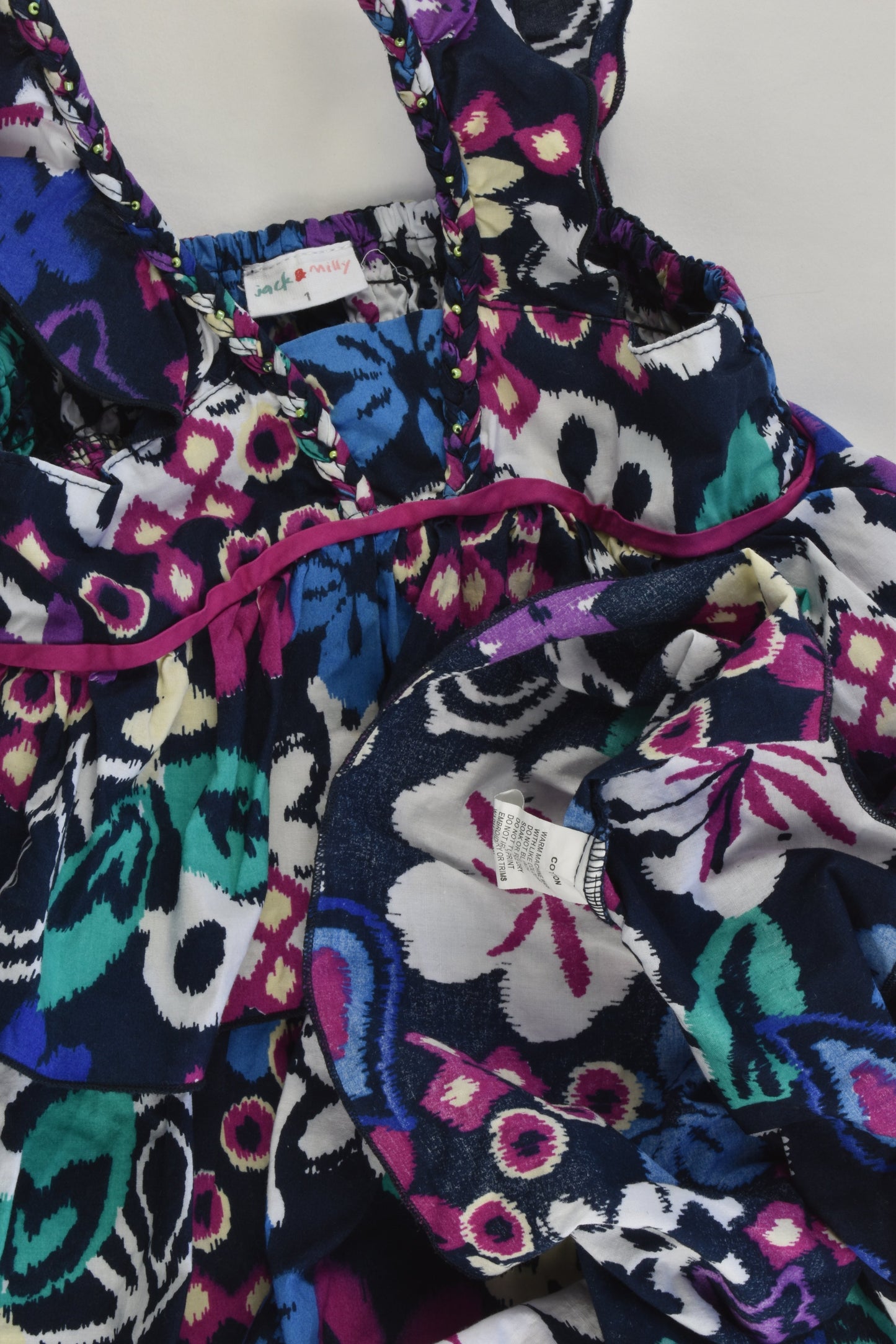 Jack & Milly Size 1 Floral Ruffle Dress