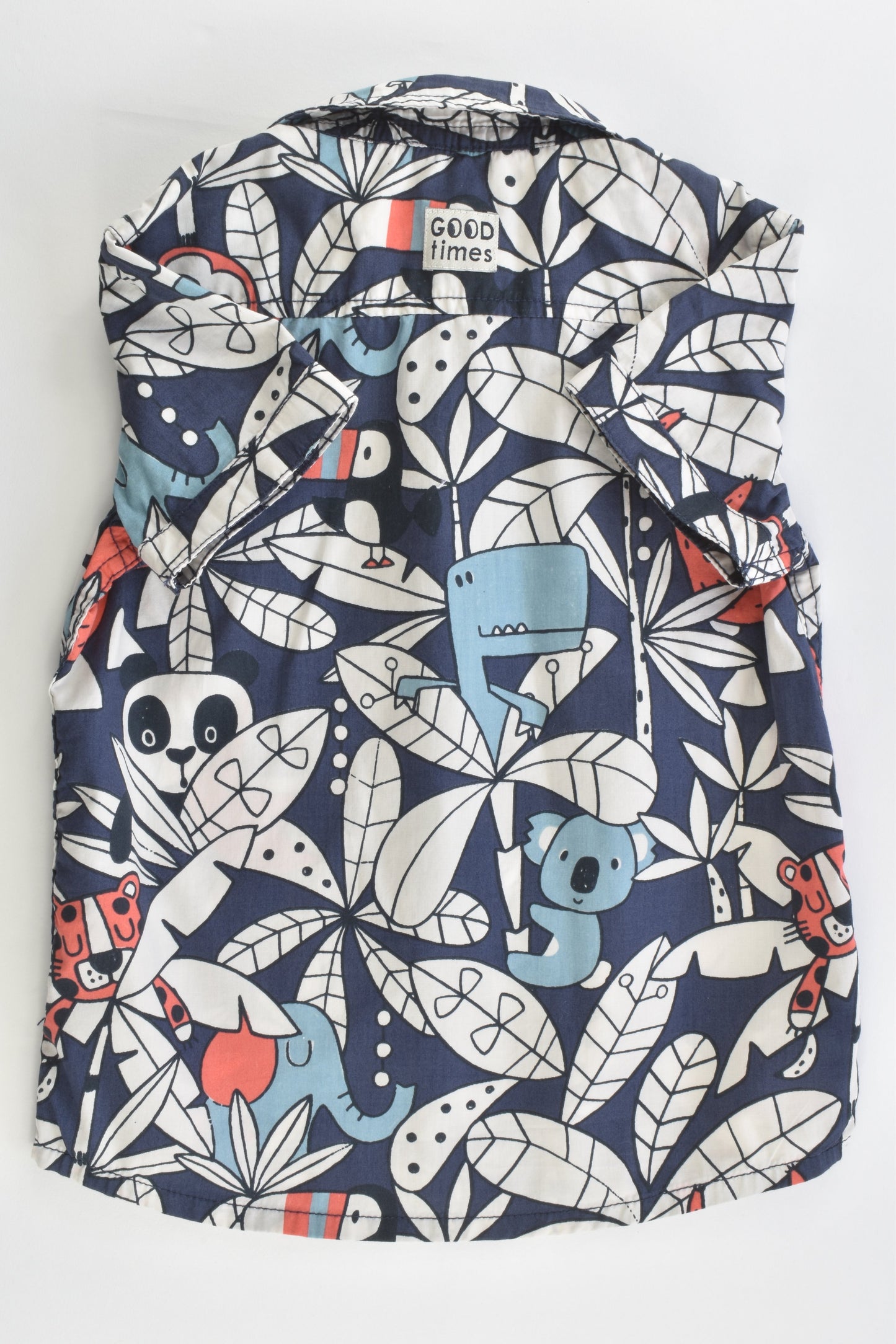 Jack & Milly Size 3 Animals Collared Shirt