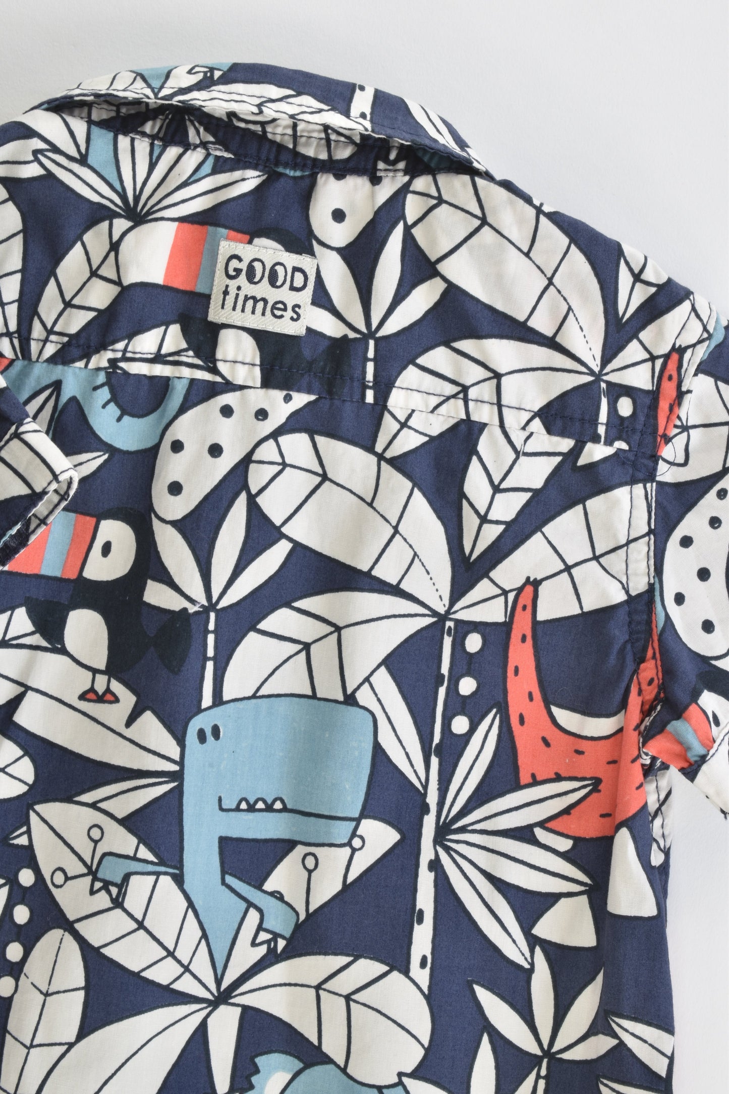 Jack & Milly Size 3 Animals Collared Shirt