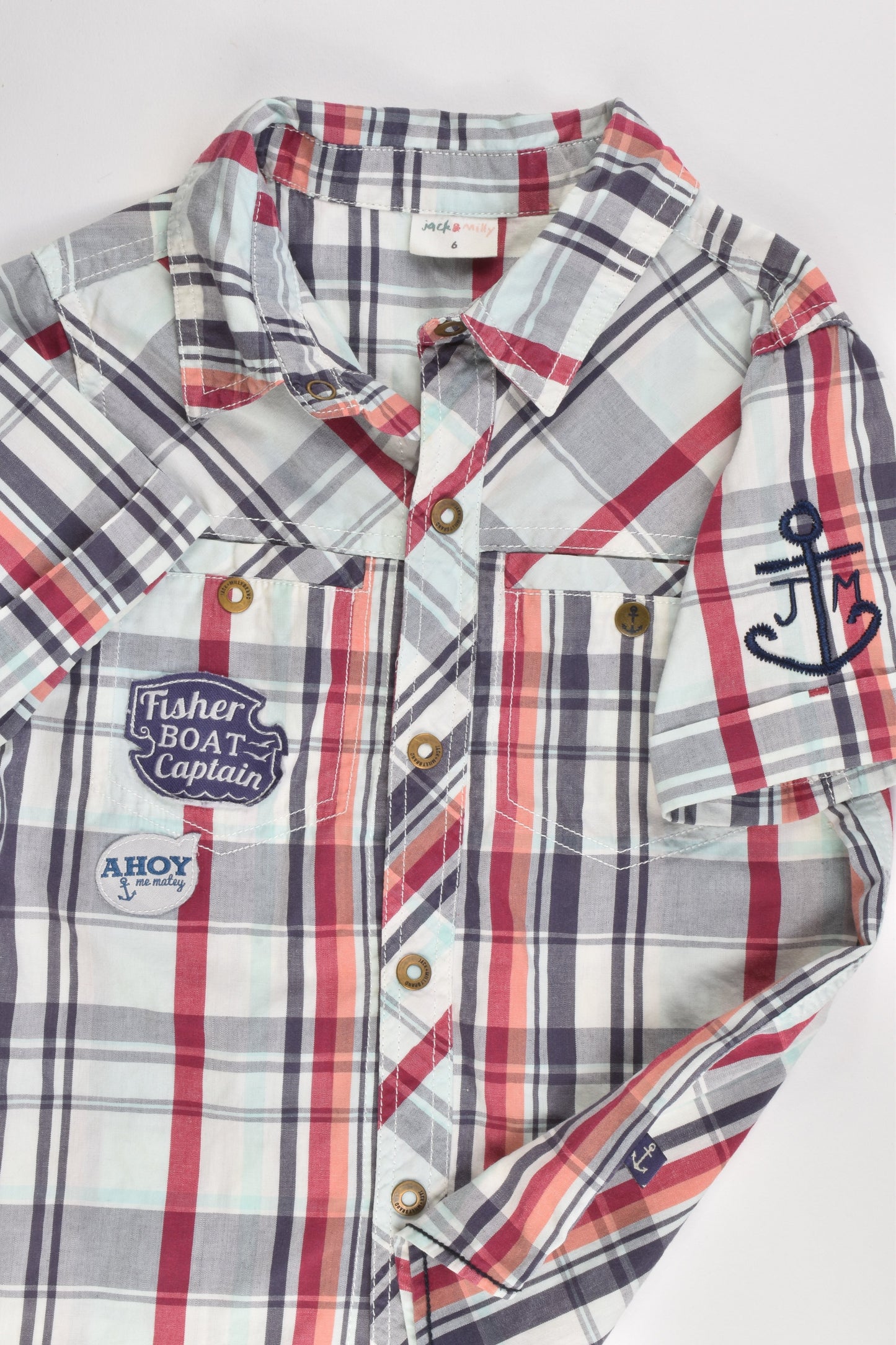 Jack & Milly Size 6 Collared Shirt