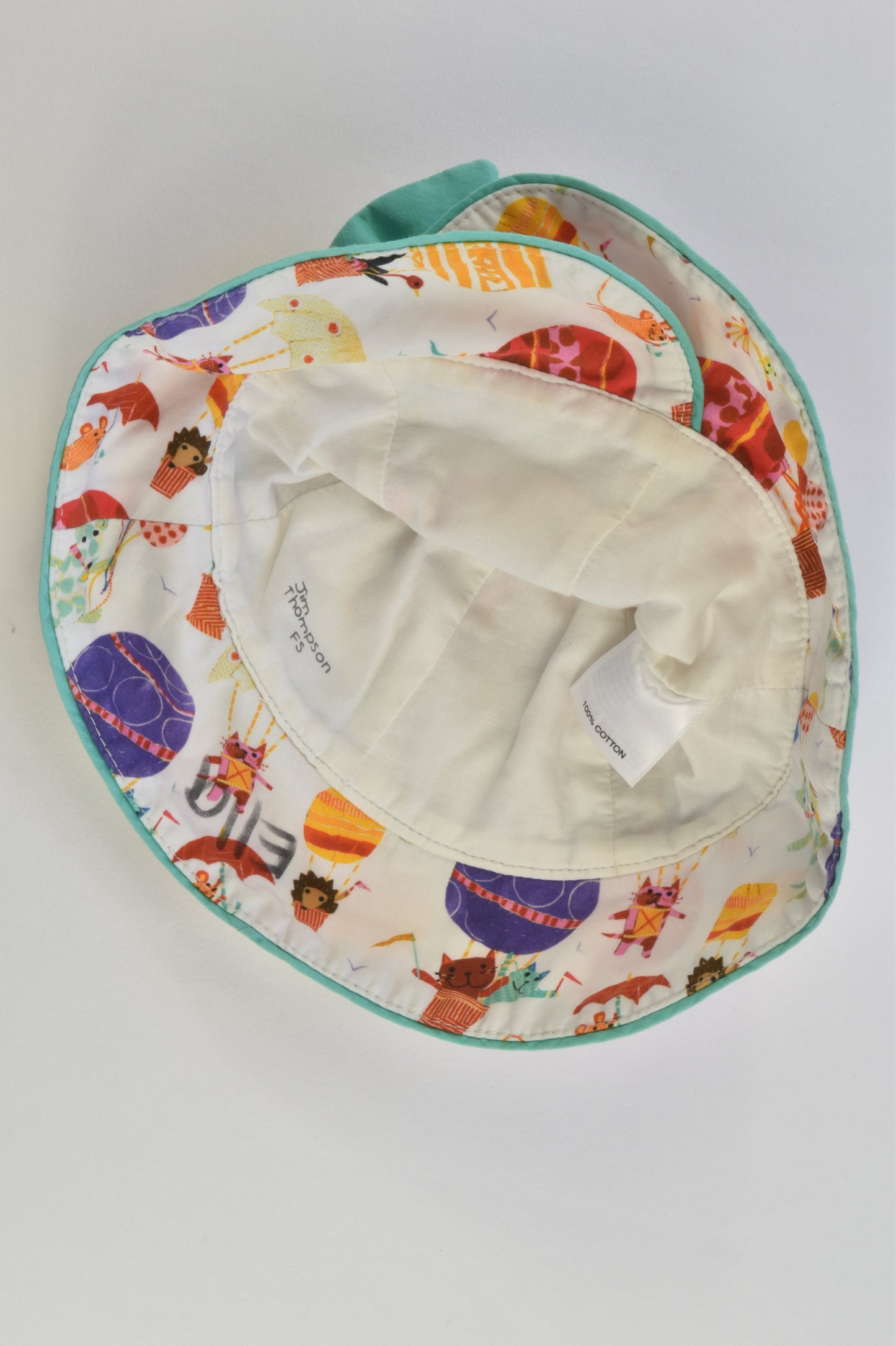 Jim Thompson Size approx up to 1 year Hot Air Balloons and Animals Hat