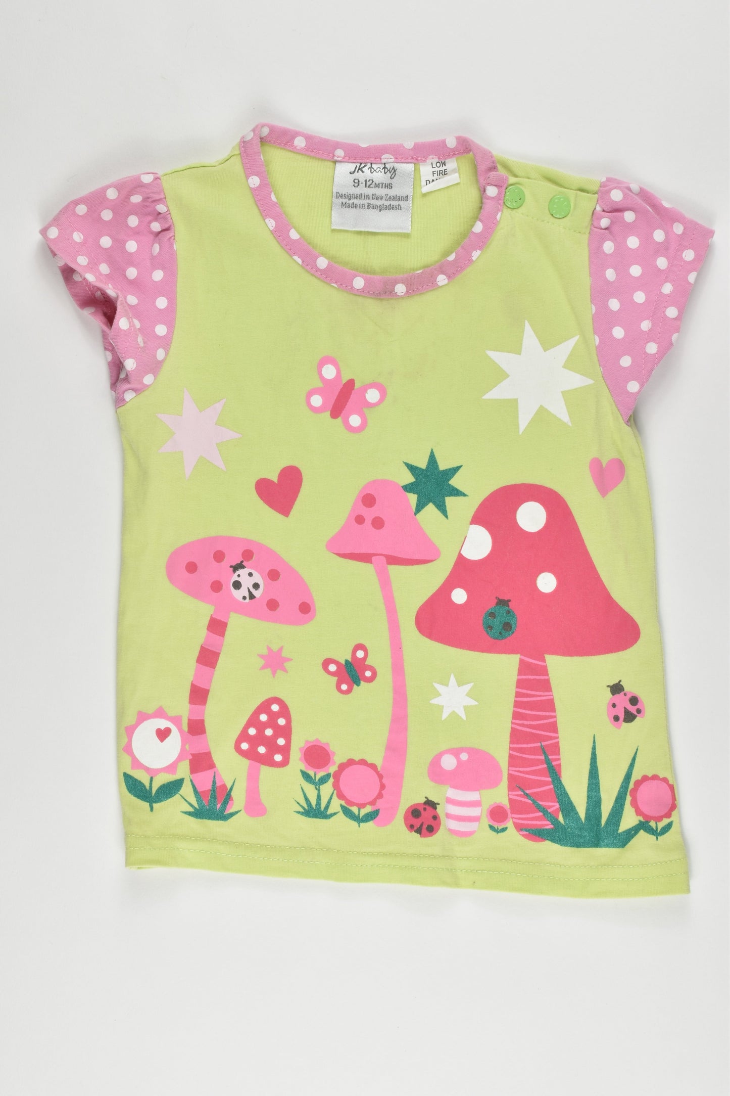 JKbaby (New Zealand) Size 9-12 months (0) Mushrooms T-shirt