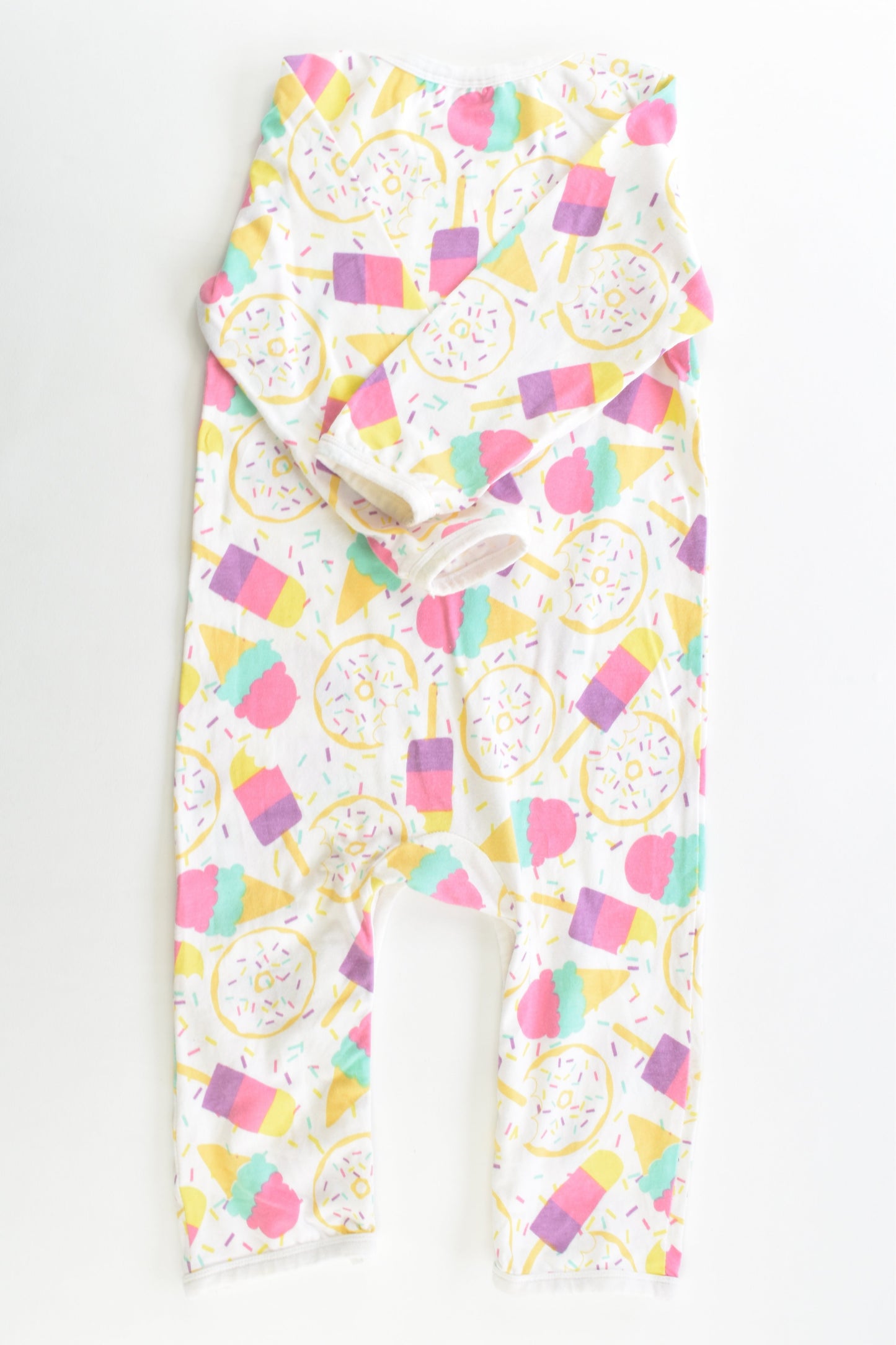 Joeyjellybean Size 1 Organic Ice Cream and Donuts Romper