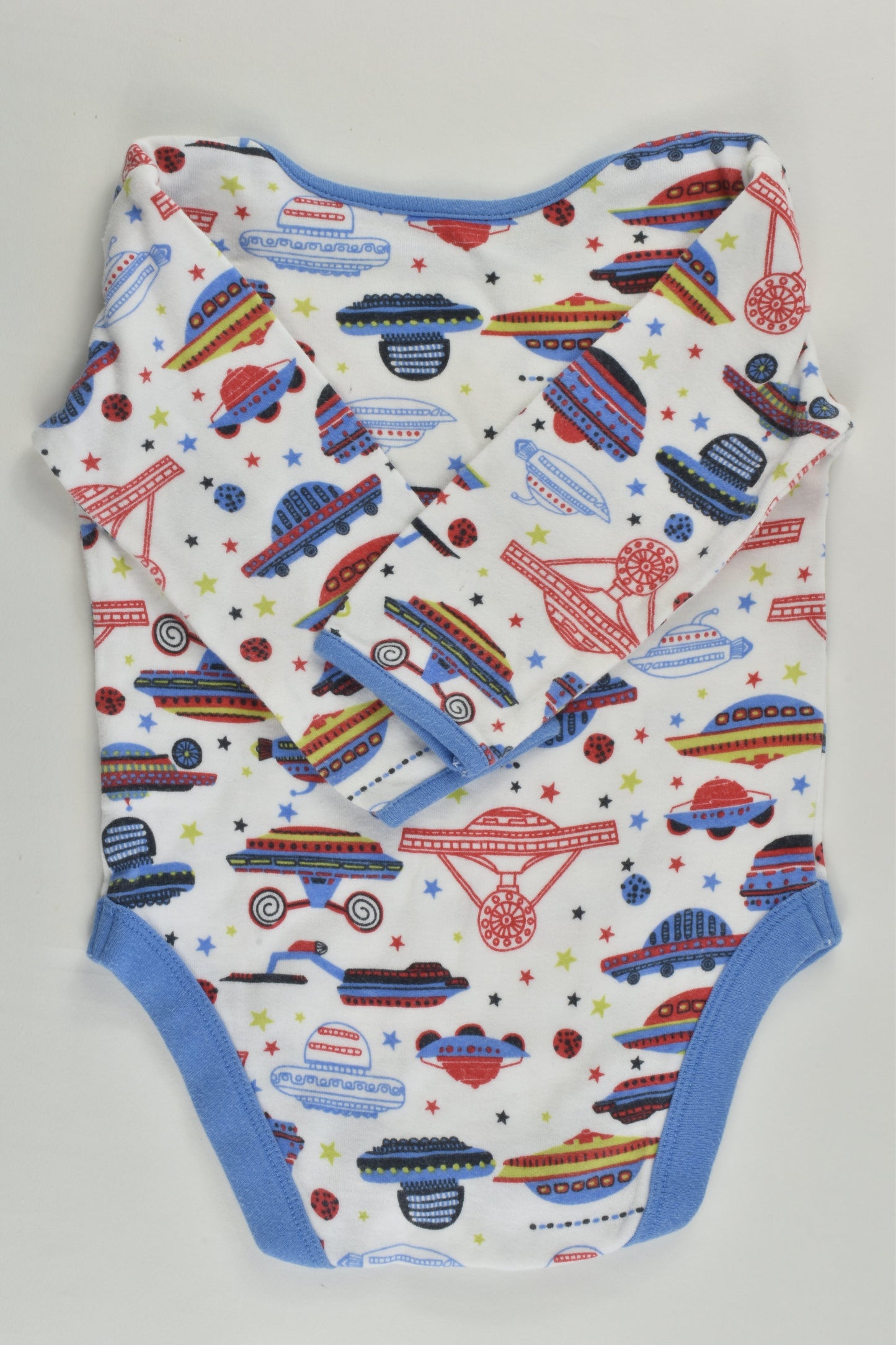 John Lewis Size 00 (3-6 months) Spaceships Bodysuit