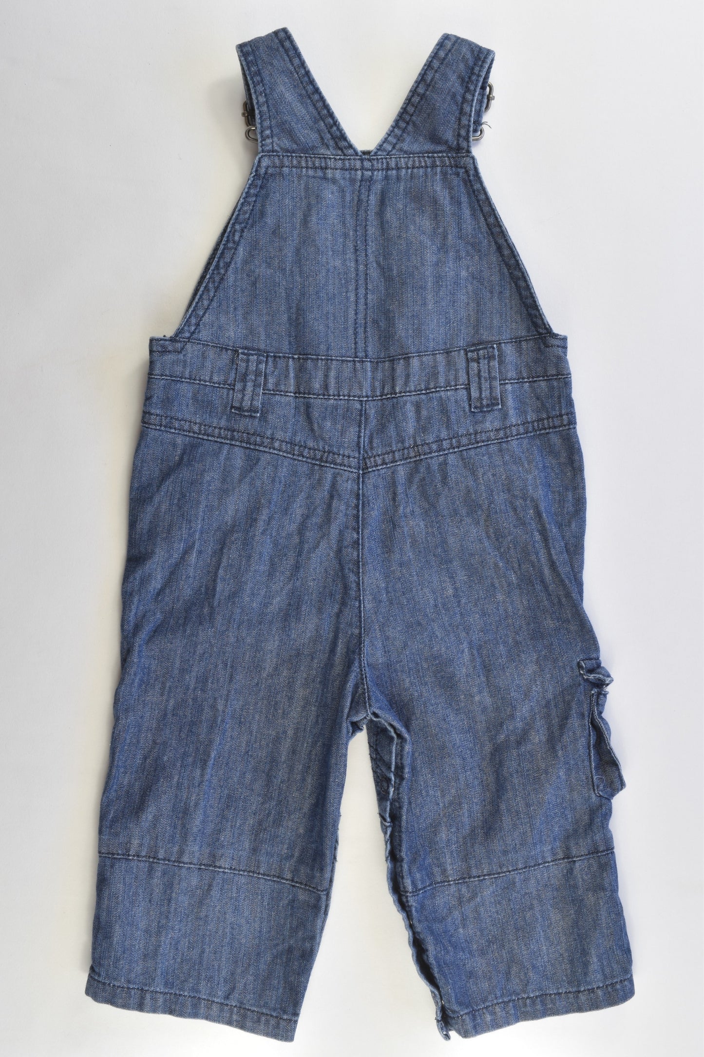 John Lewis Size 6-9 months (0) Anchor Soft Denim Overalls