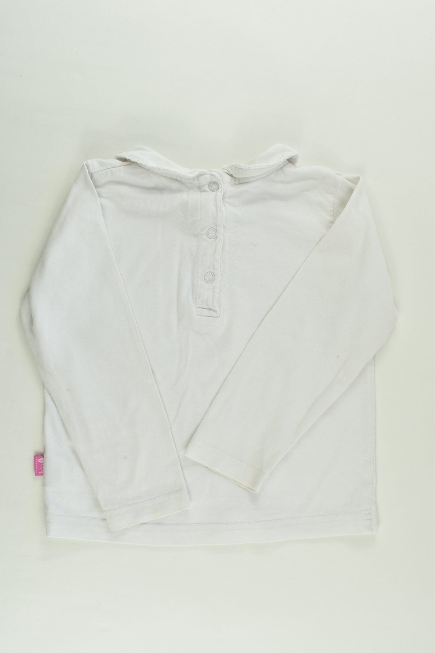 JoJo Maman Bébé Size 2-3 White Collared Top