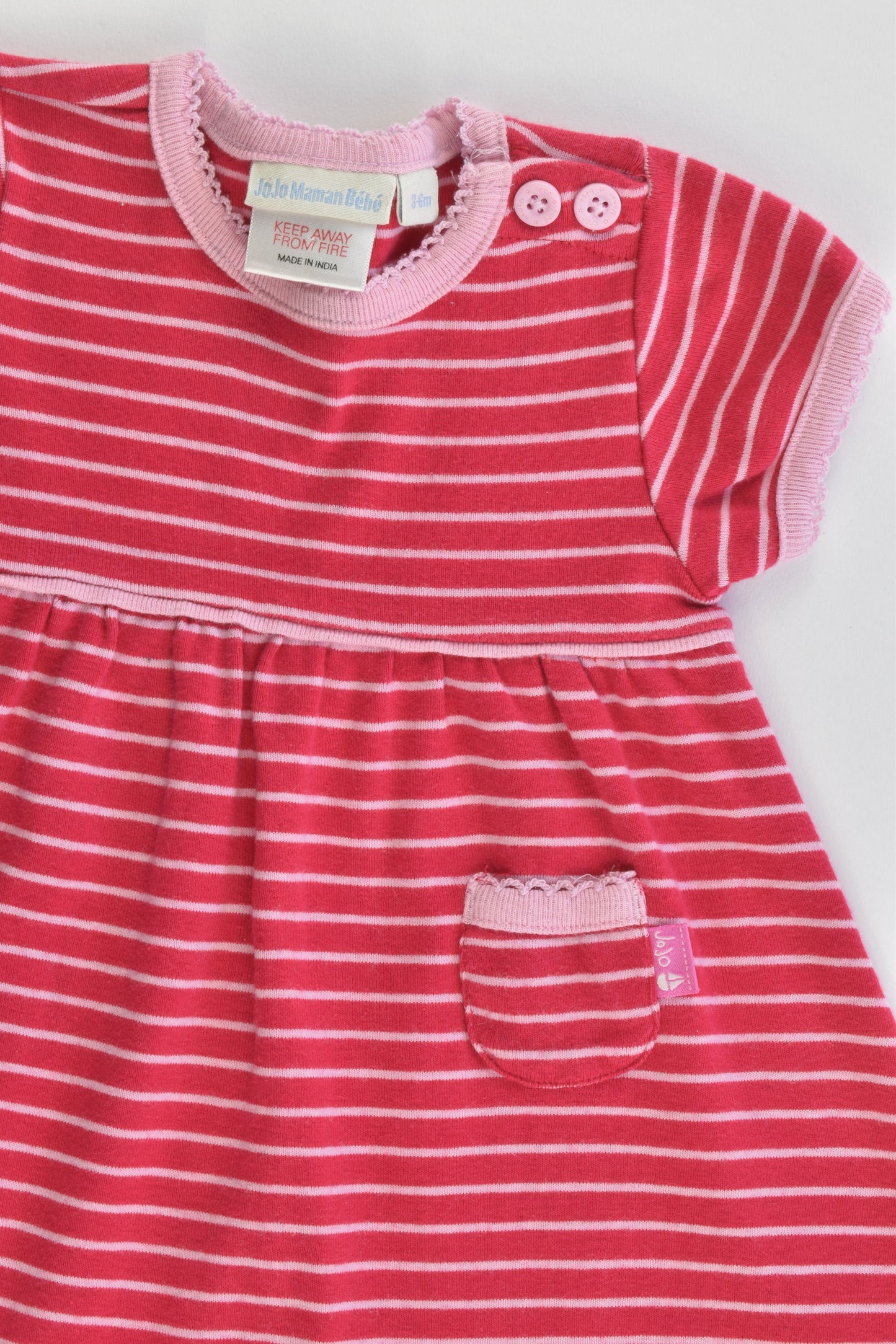 JoJo Maman Bébé (UK) Size 00 (3-6 months) Striped Dress