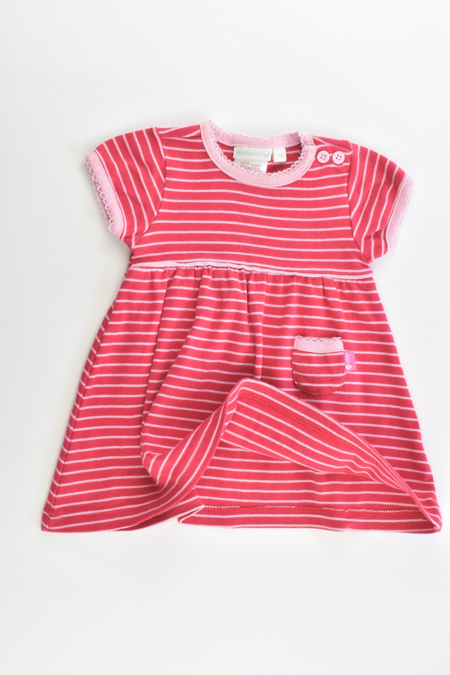 JoJo Maman Bébé (UK) Size 00 (3-6 months) Striped Dress