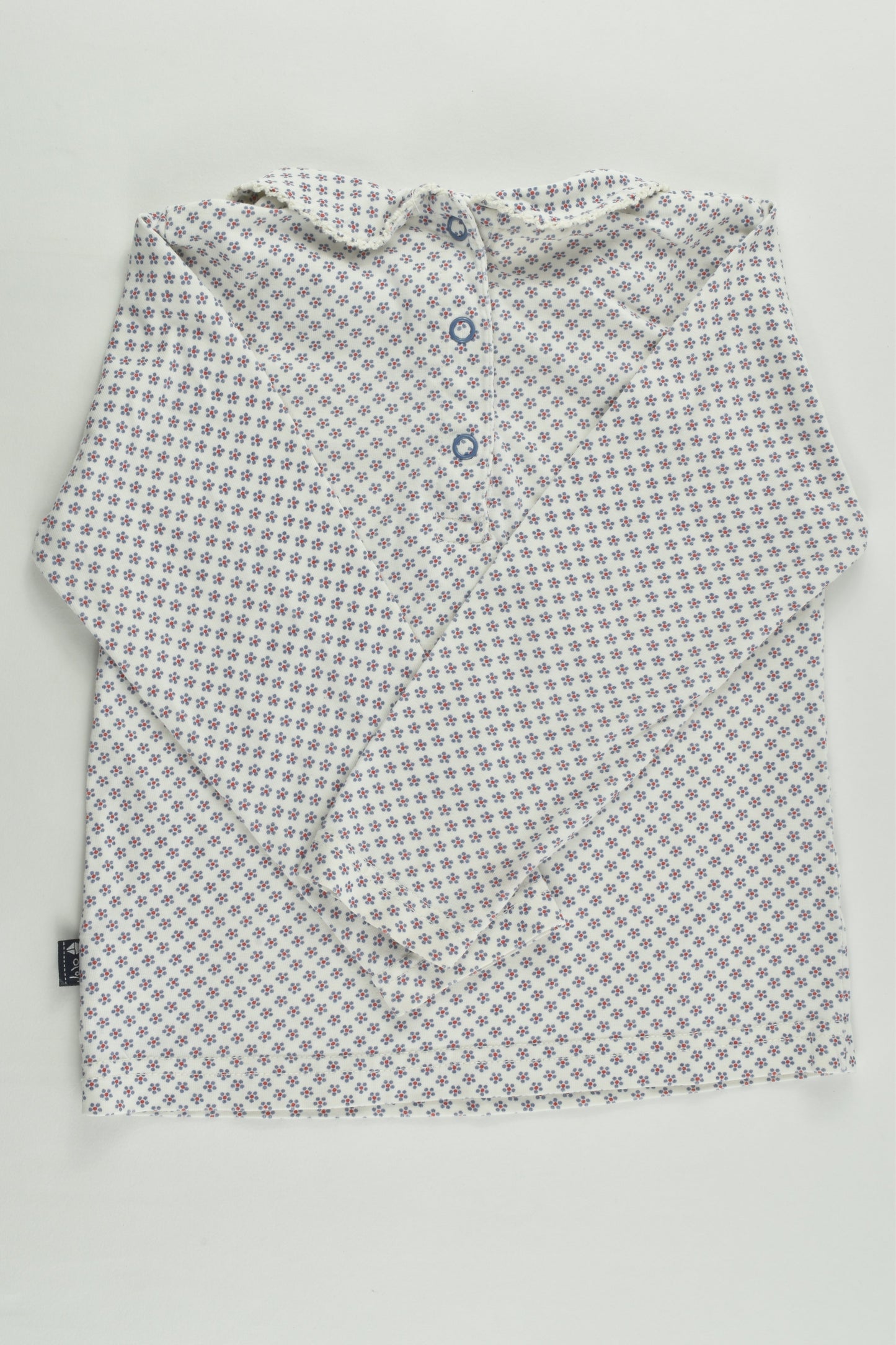 JoJo Maman Bébé (UK) Size 2-3 Collared Floral Top