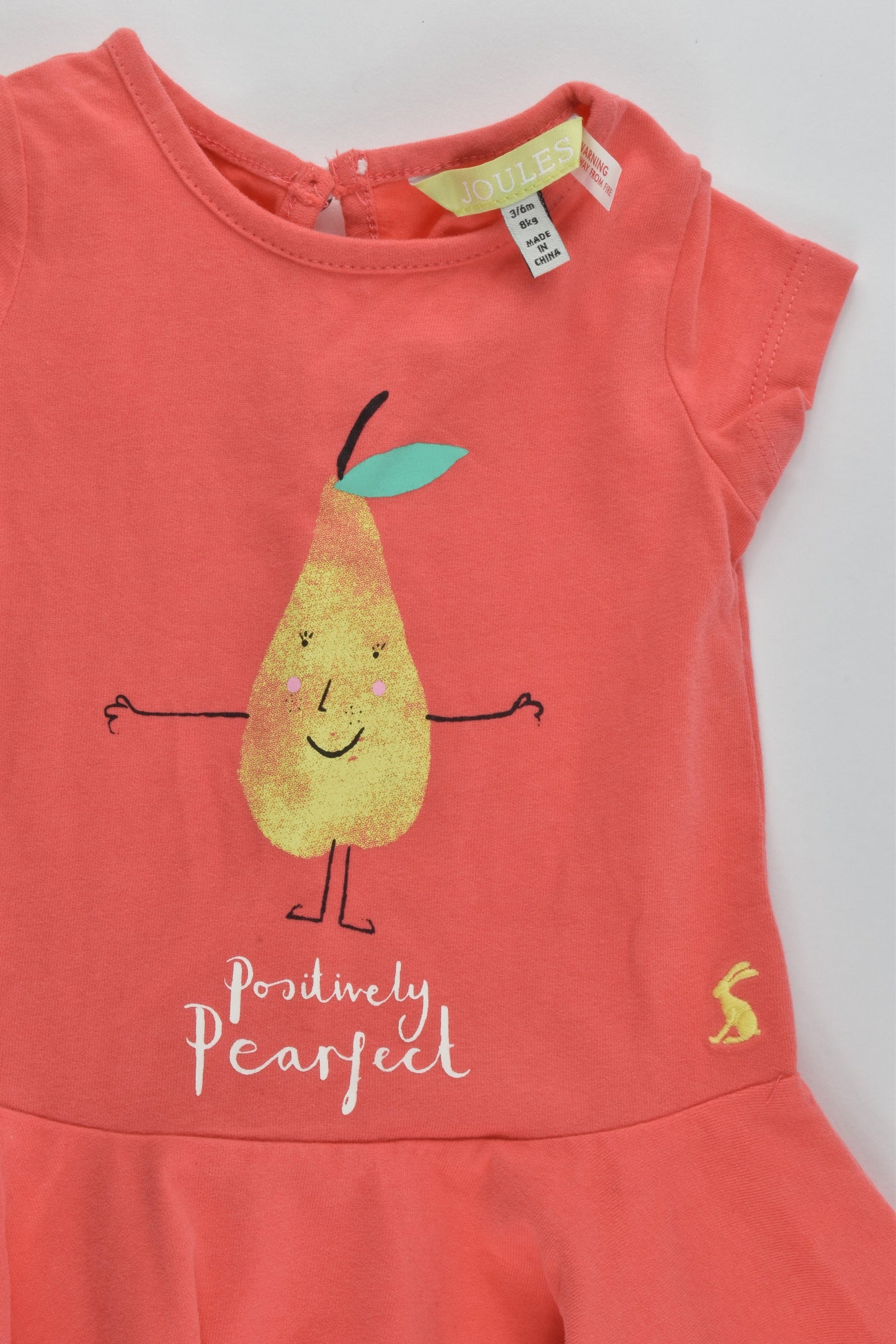 Joules Size 00 (3/6 months) 'Positively Pearfect' Dress