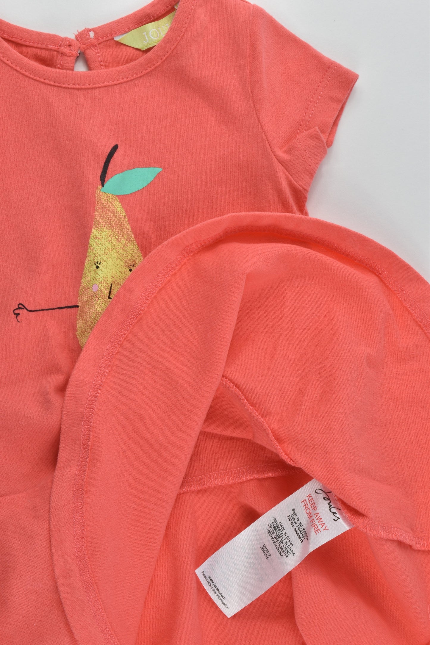 Joules Size 00 (3/6 months) 'Positively Pearfect' Dress