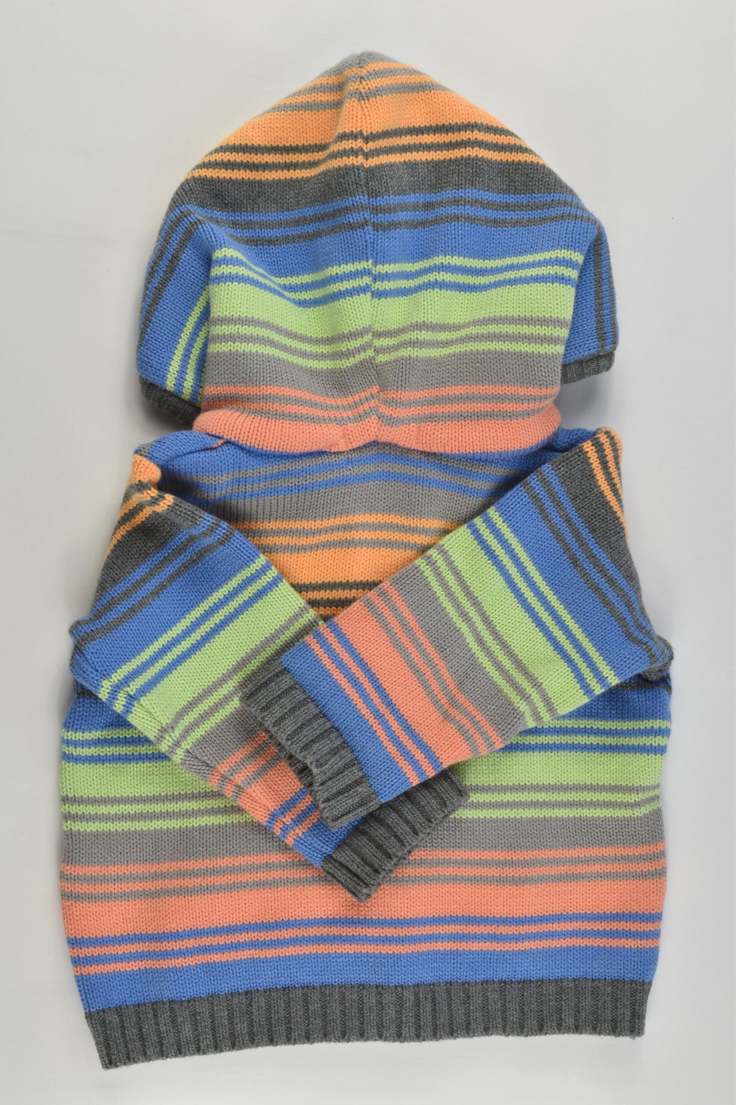 Kaboosh Size 00 (3-6 months, 68 cm) Knitted Striped Hooded Penguin Jumper