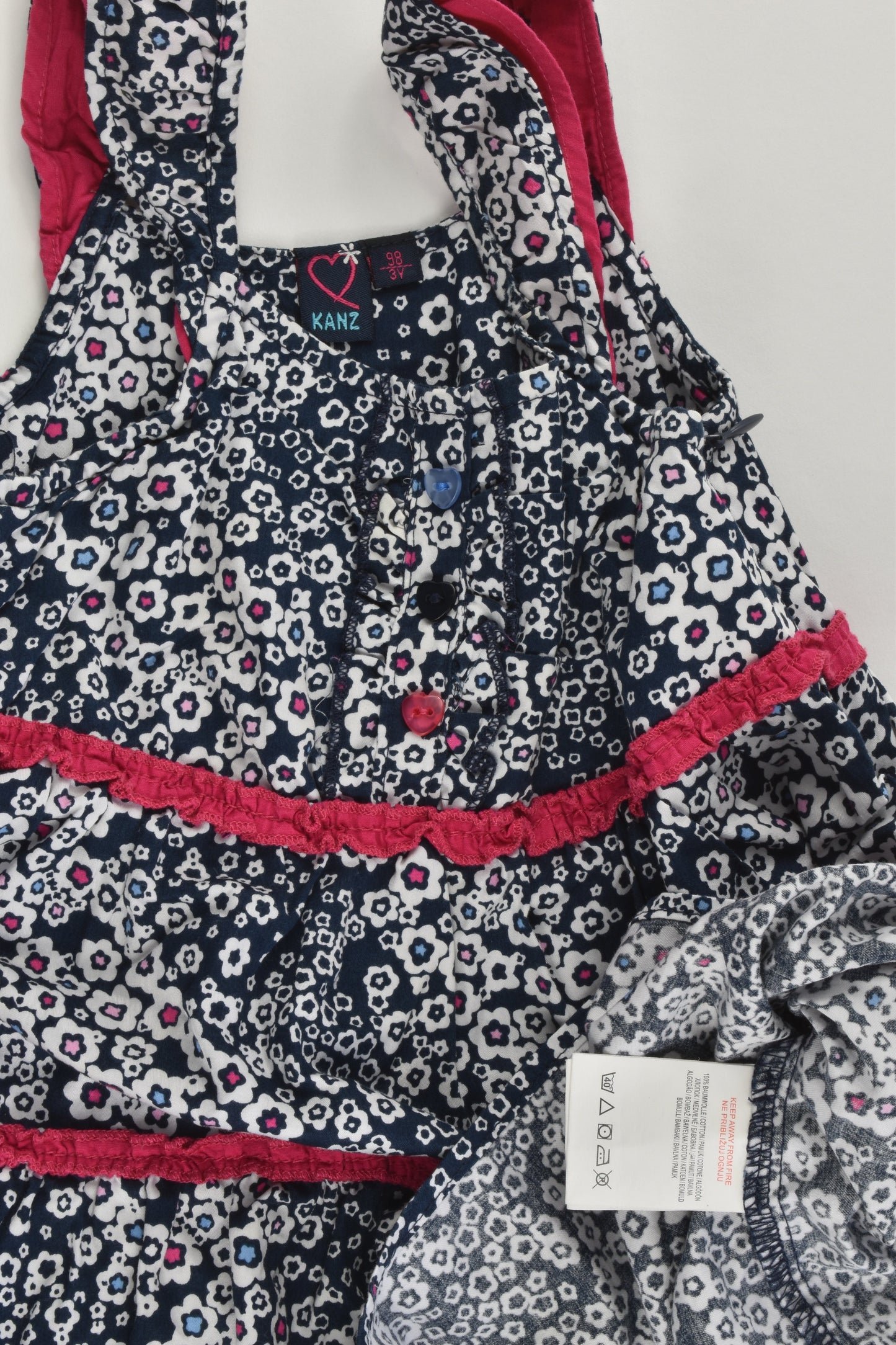 Kanz (Germany) Size 3 (98 cm) Floral Tunic