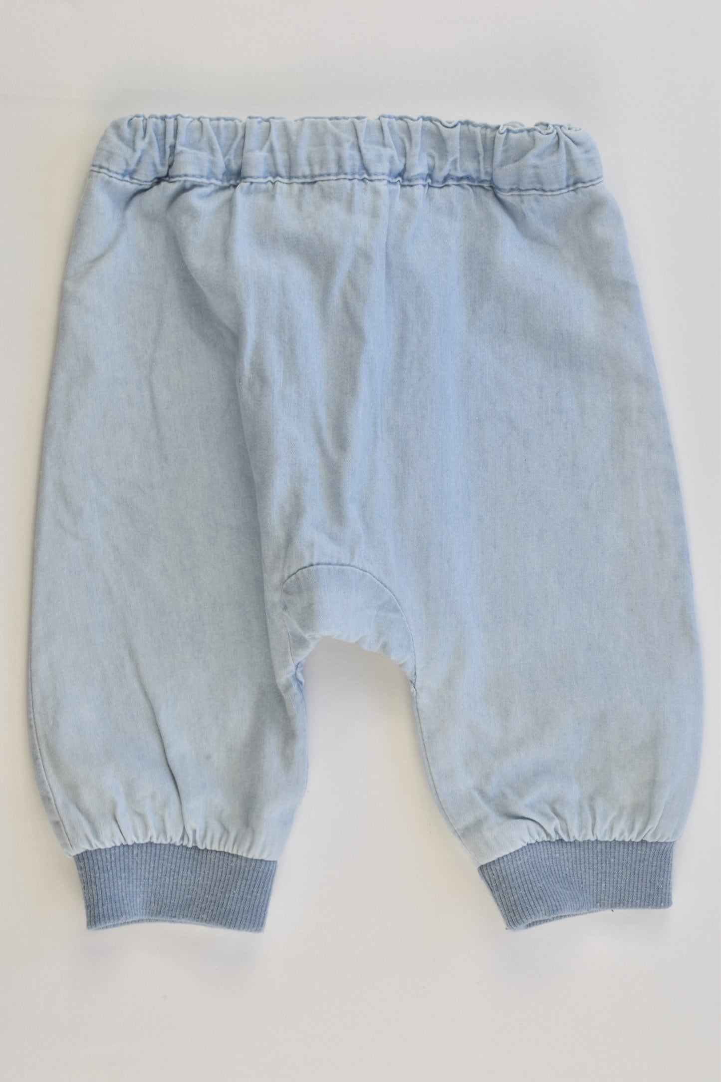 Kiabi (France) Size 000 (3 months, 56-62 cm) Soft Lined Baggy Denim Pants