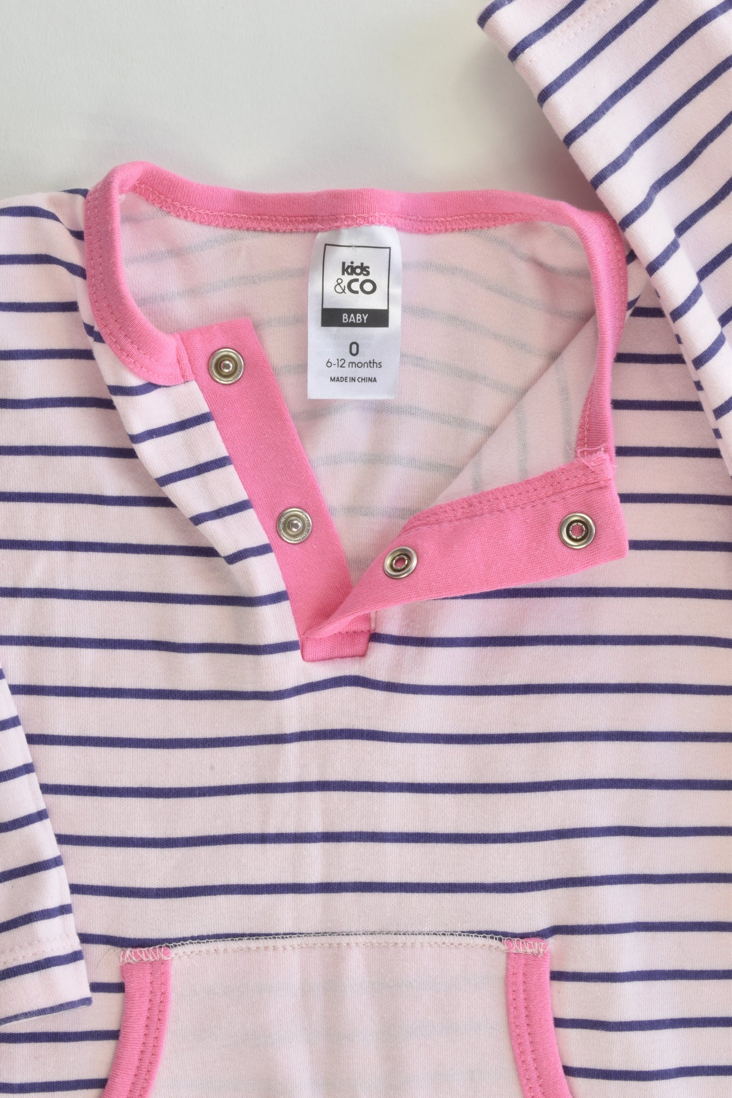 Kids & Co Size 0 (6-12 months) Striped Cotton Romper