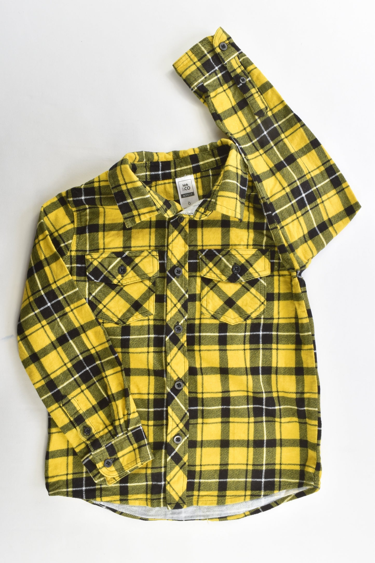 Kids & Co Size 6 Checked Collared Winter Shirt