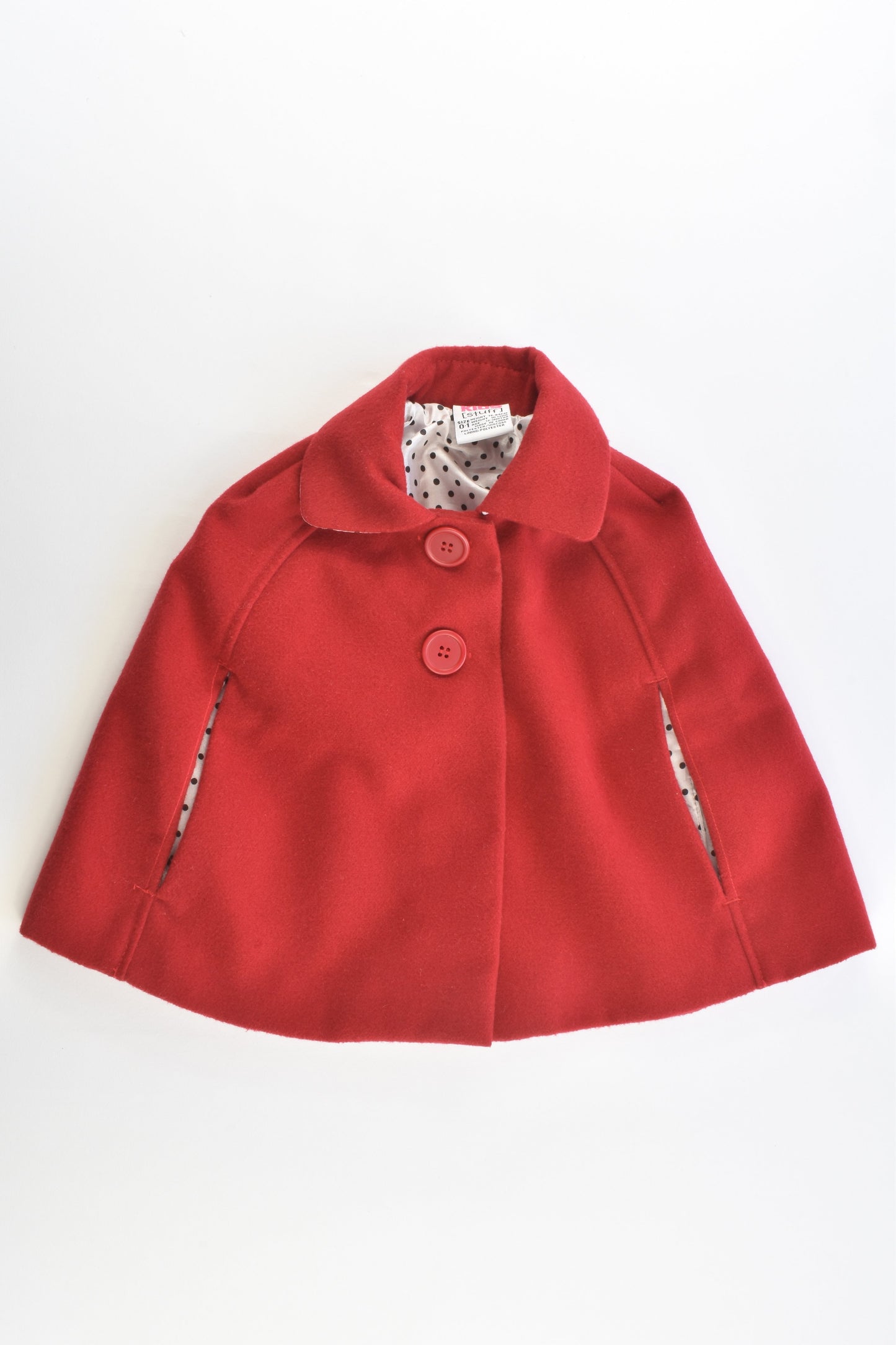 Kids Stuff Size 0-1 Lined Poncho