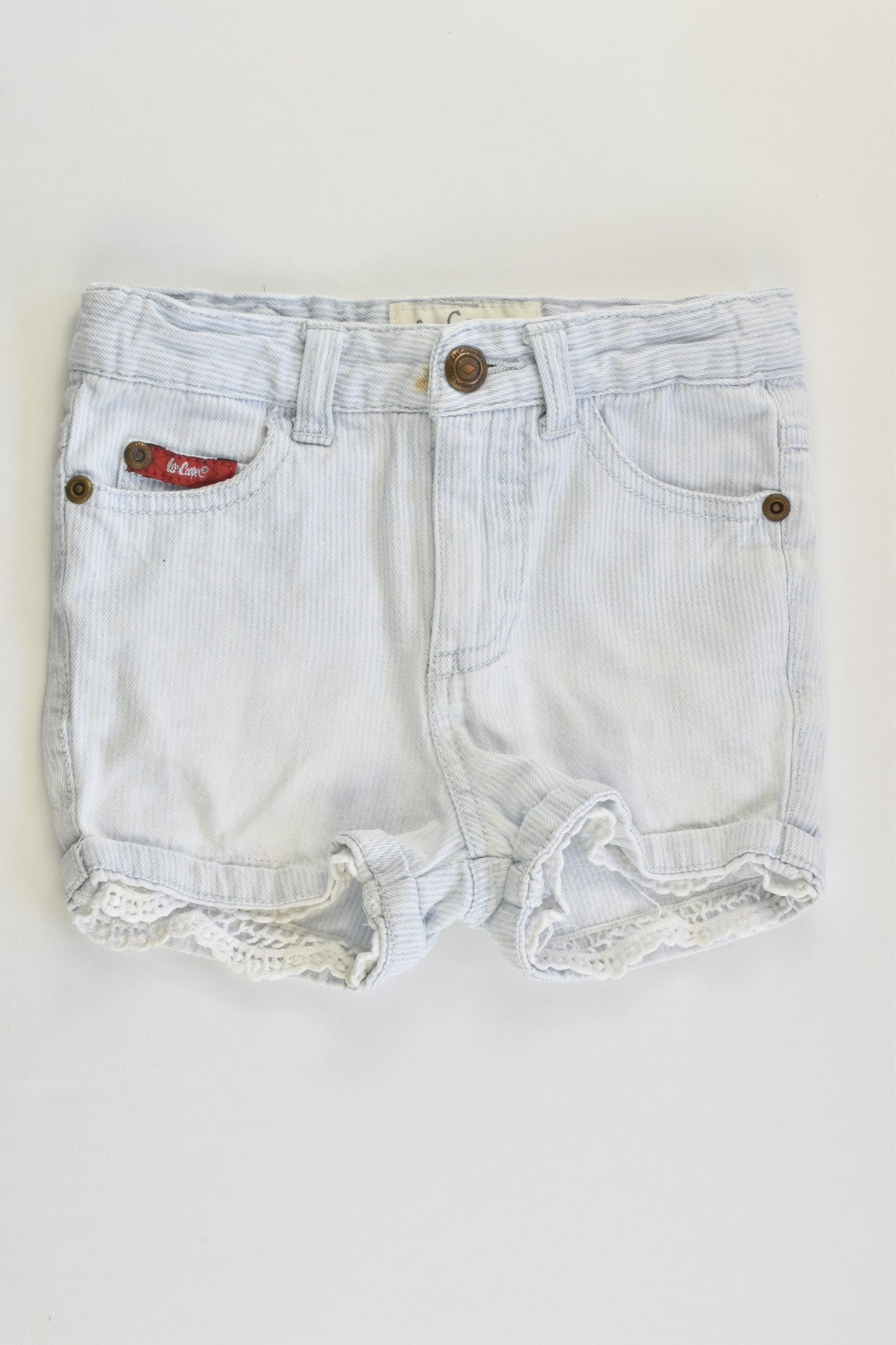 Lee Cooper Size 1 Denim Shorts with Lace Details