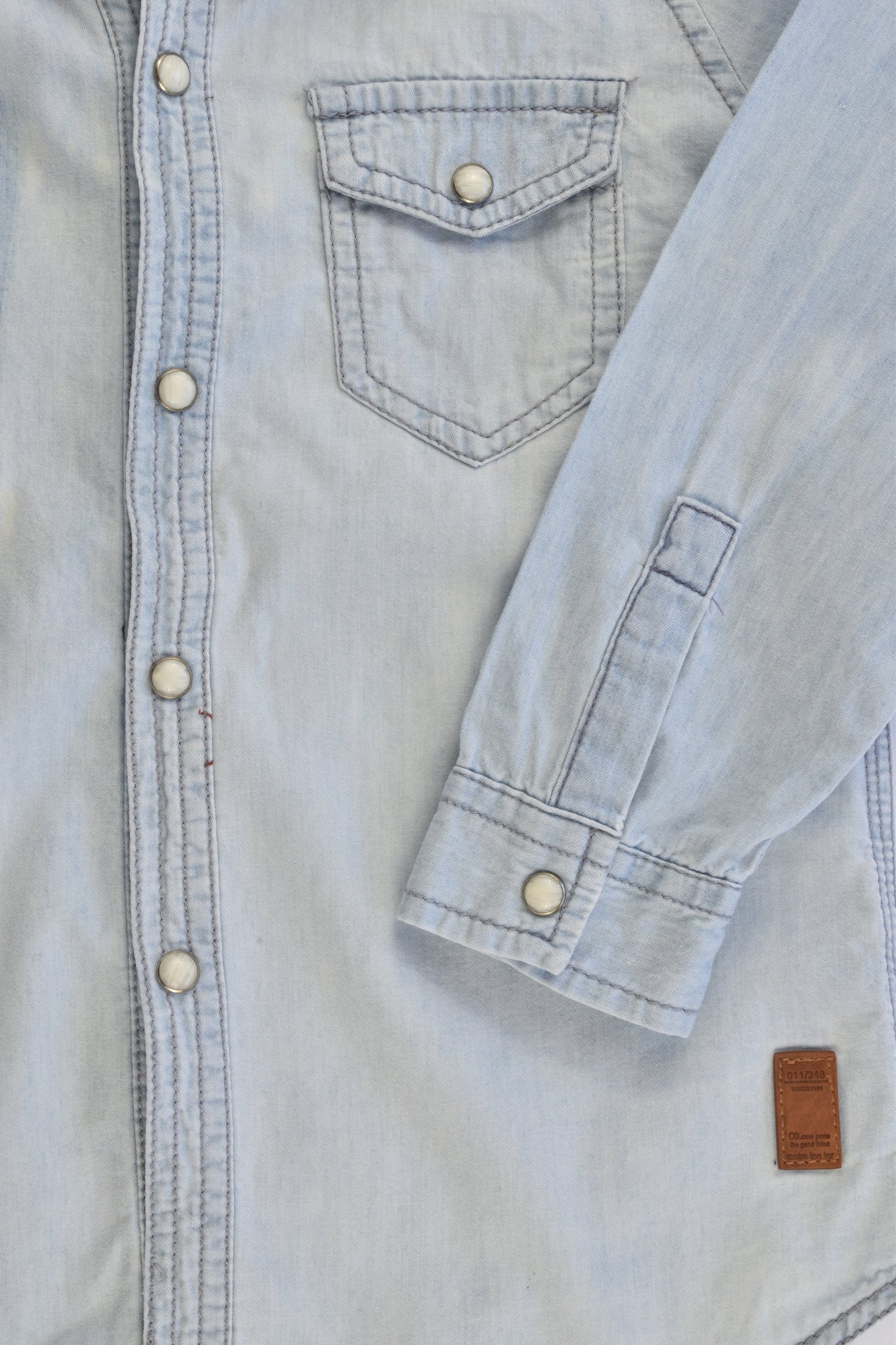 Lesrvier Kids by Okaidi (France) Size 6 Casual Collared Denim Shirt