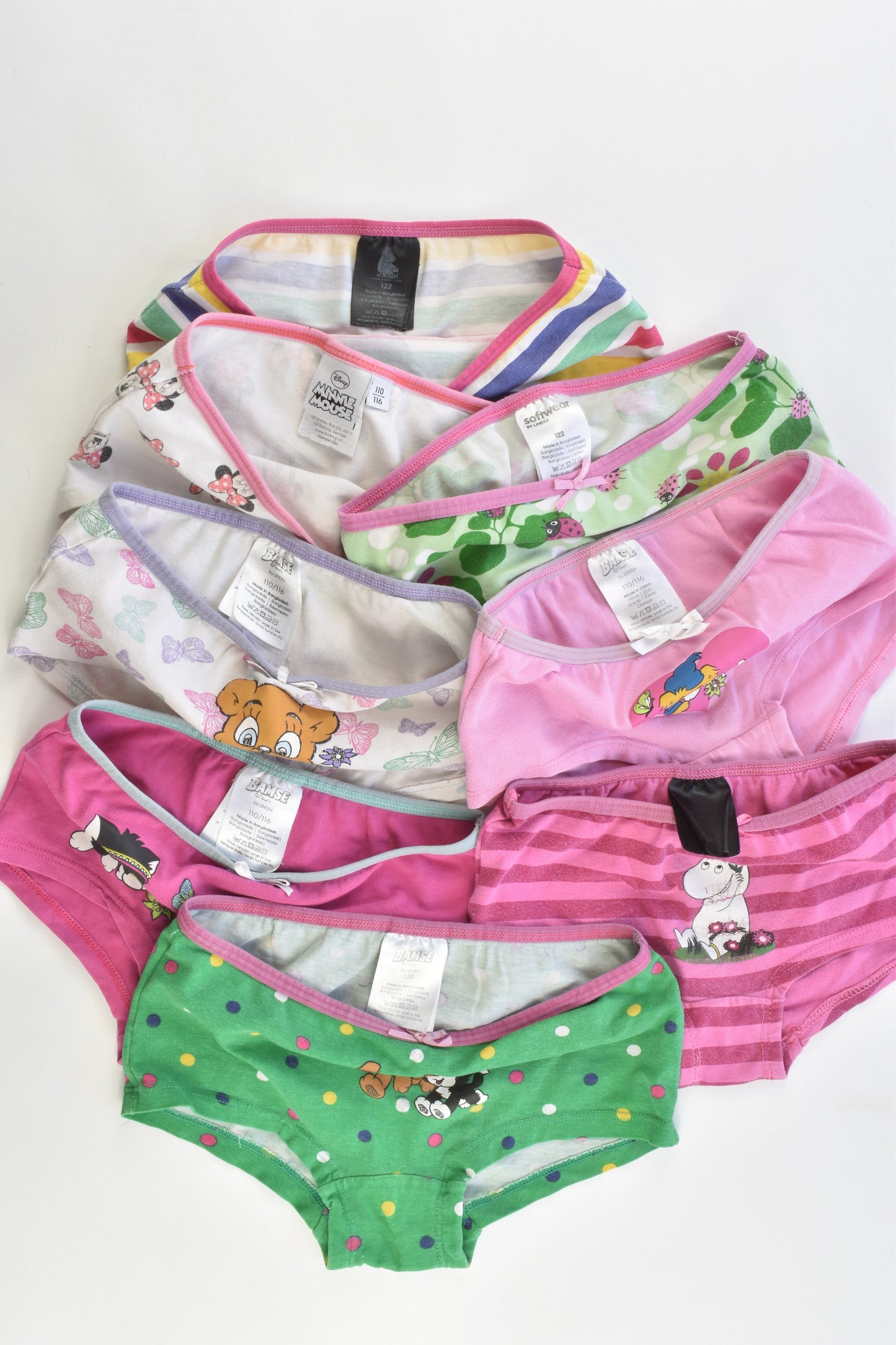 Lindex Sweden Moomin, Bamse etc Size 110-122 cm (5-6) Shortie Underwear