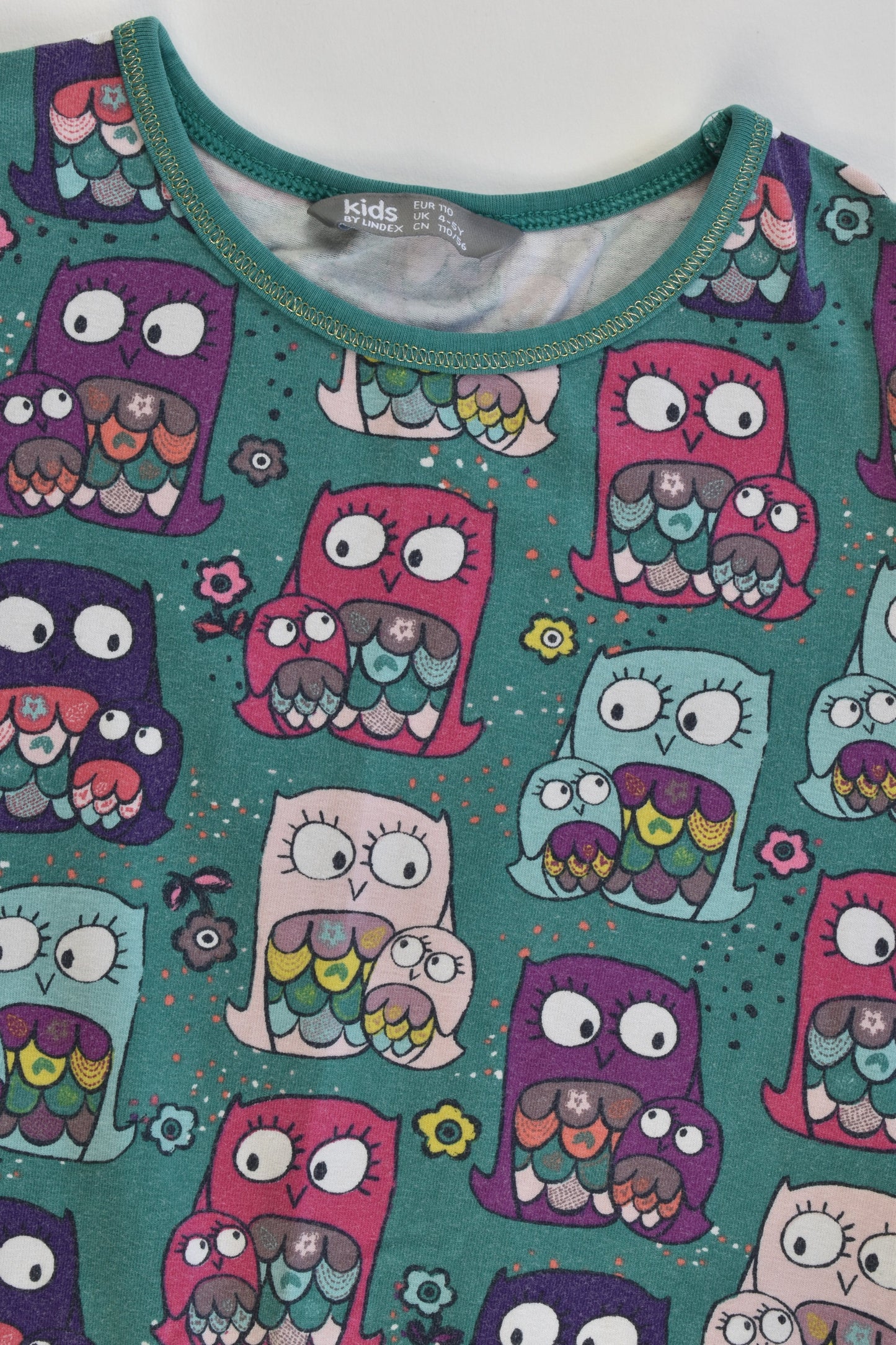 Lindex Sweden Size 110 cm (4-5) Owl Dress