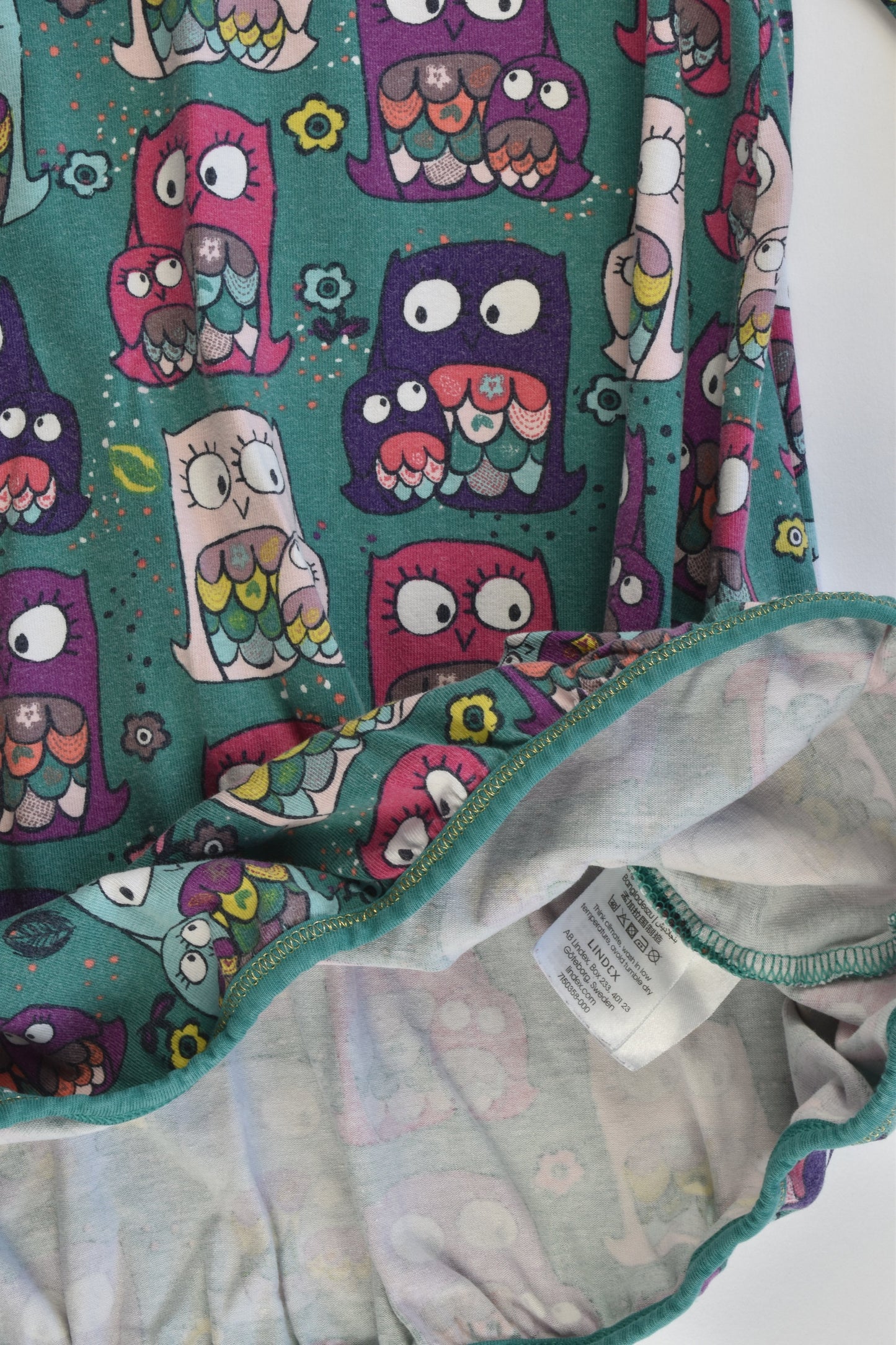 Lindex Sweden Size 110 cm (4-5) Owl Dress