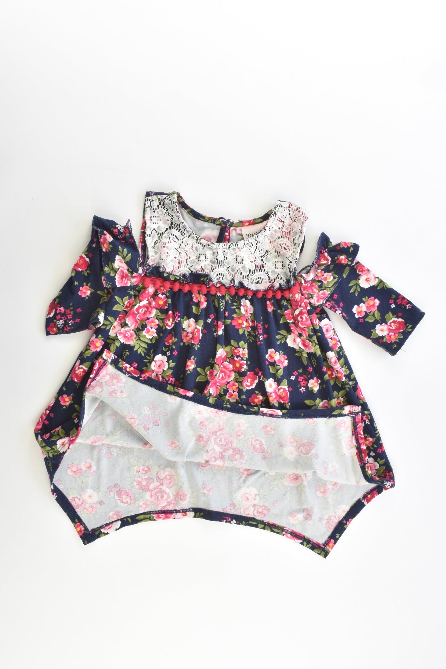 Little Lass Size 3 Roses Blouse