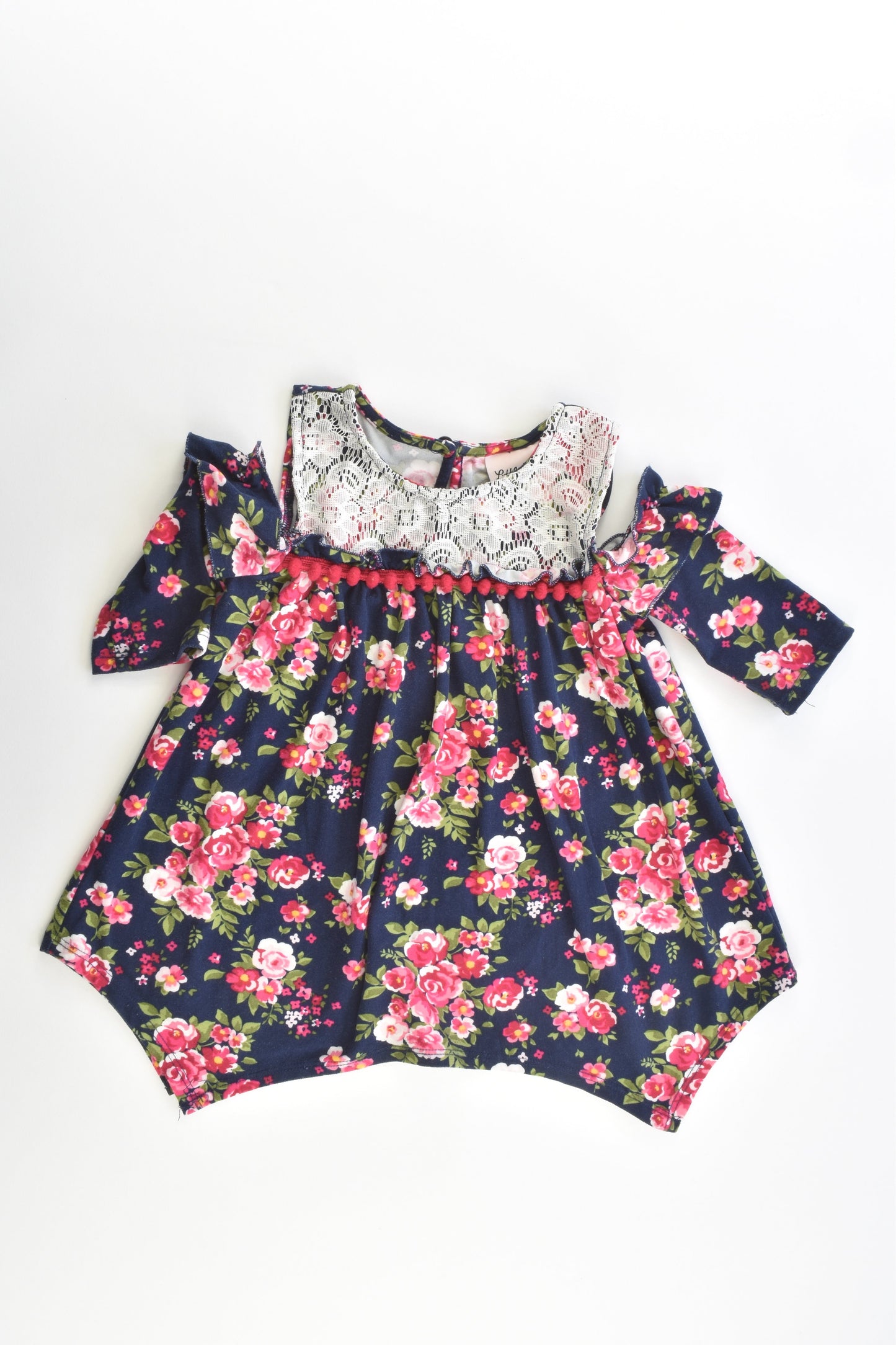 Little Lass Size 3 Roses Blouse