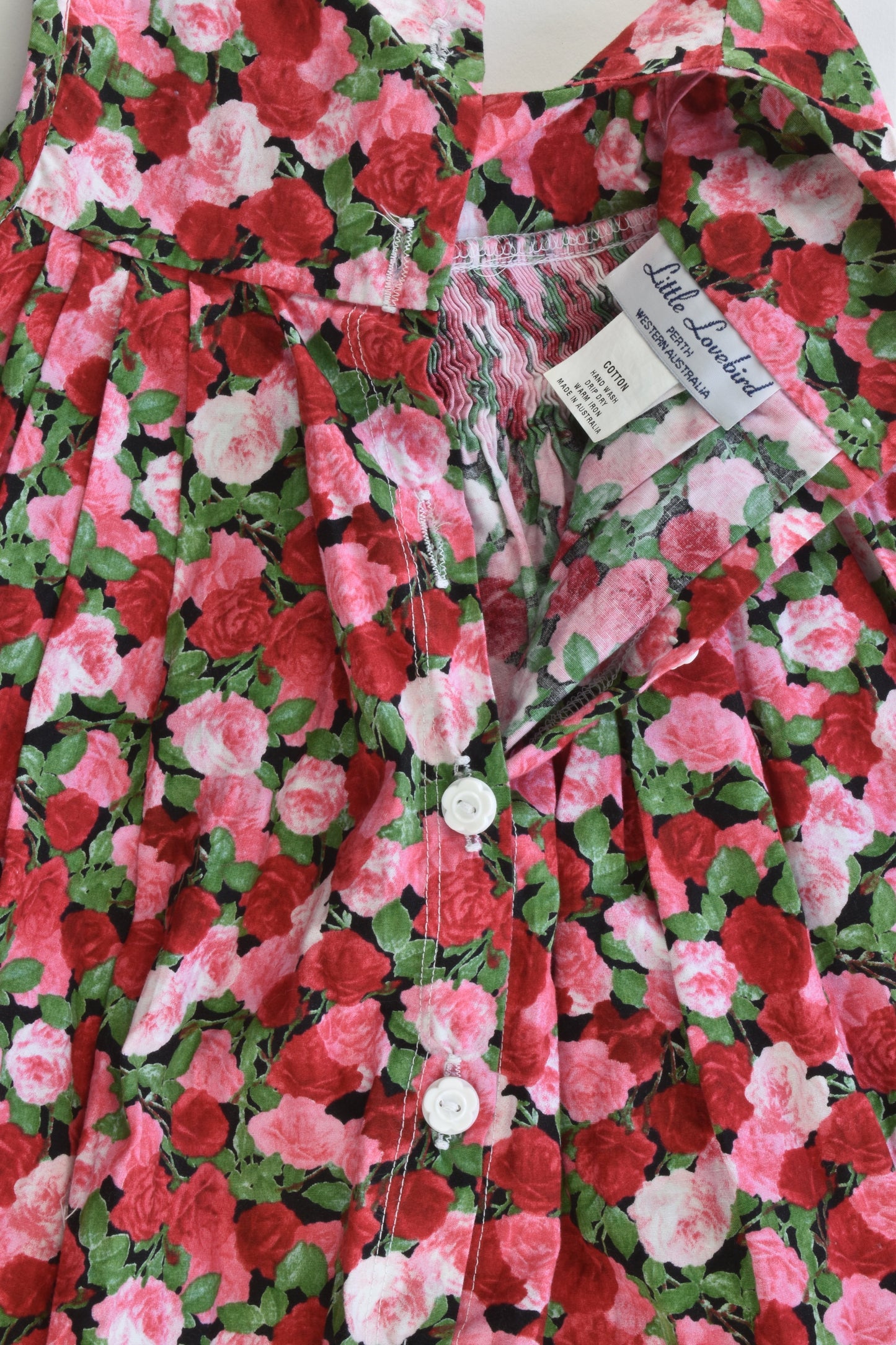 Little Lovebird (WA) Size 1 Roses Smocked Dress