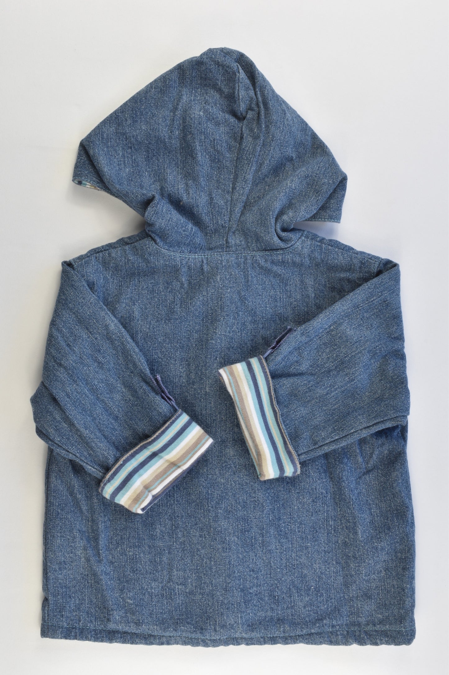 Little Pumpkins Size 00-0 Lined Hooded Denim Jacket