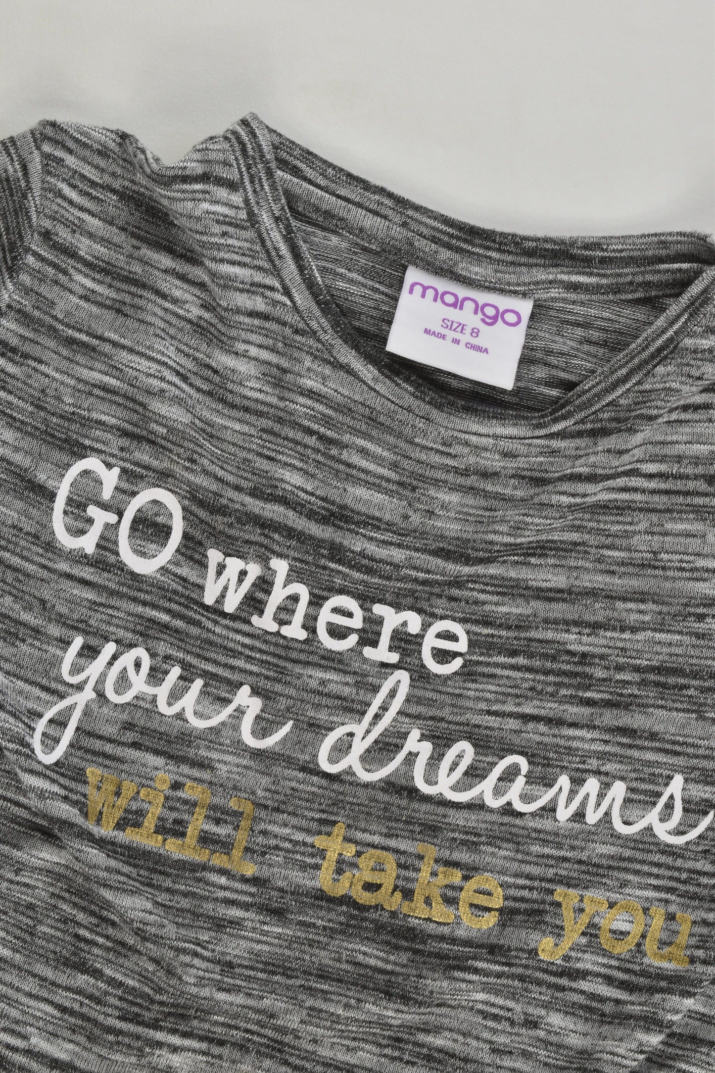 Mango Size 8 'Go Where Your Dreams Will Take You' T-shirt