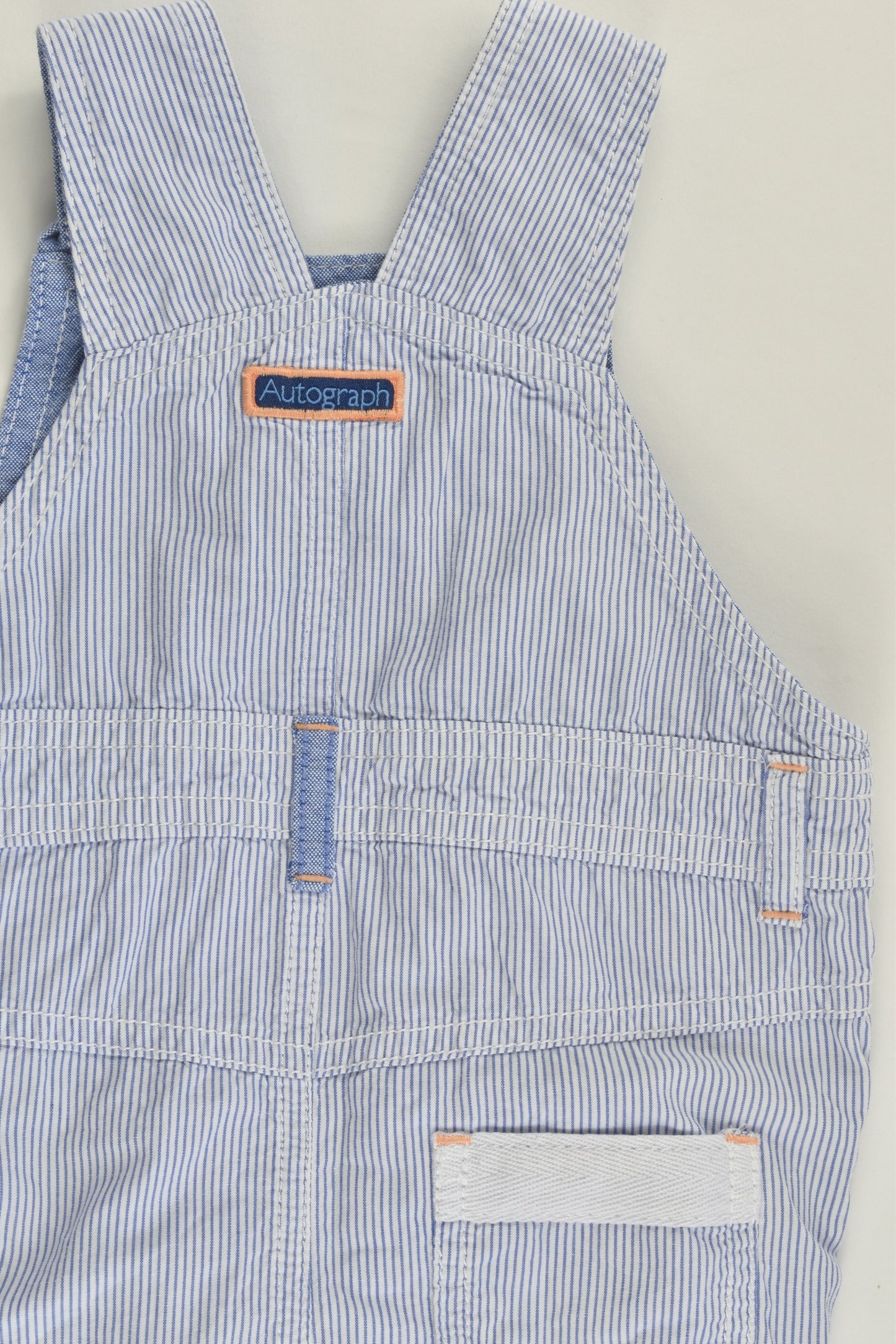 Marcs & Spencer Size 0 (9-12 months) Striped Short Overalls