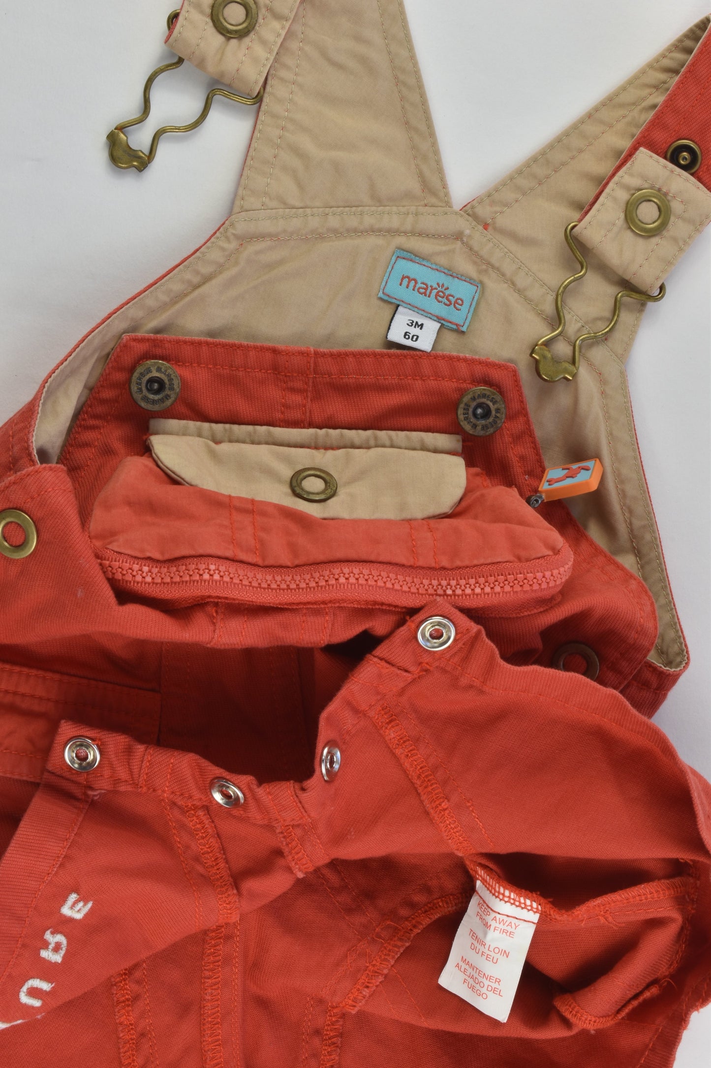 Marese Size 000 (3 months, 60 cm) 'Treck Adventure' Short Overalls