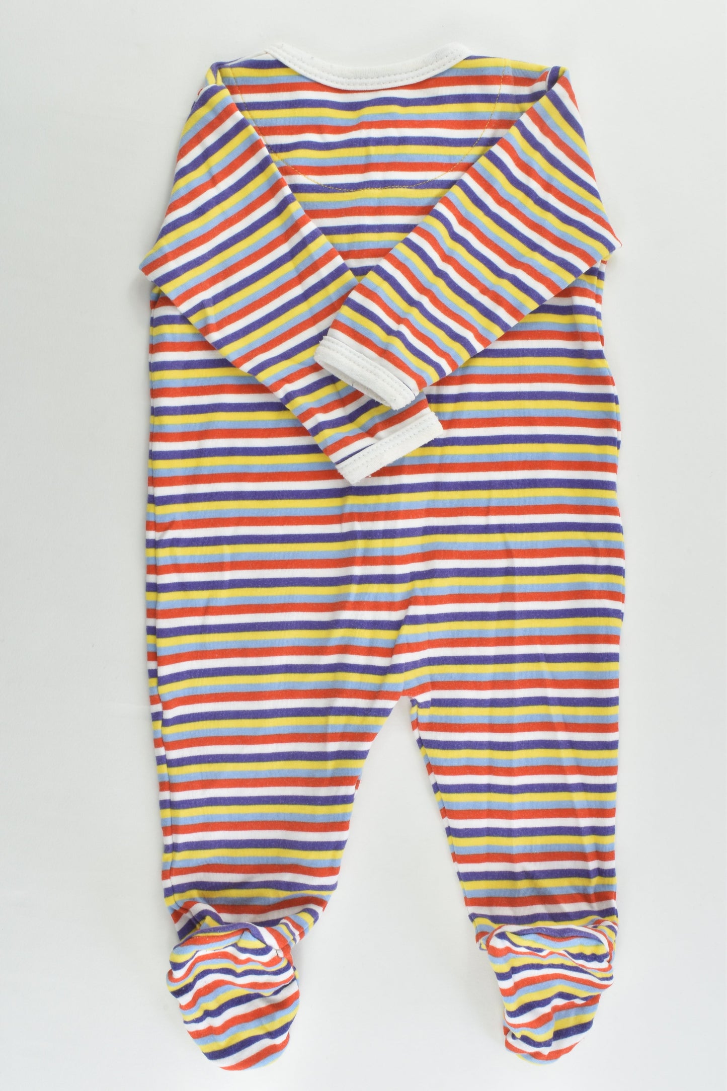 Marimekko (Finland) Size 000 (62 cm, 1-3 months) Striped Footed Romper