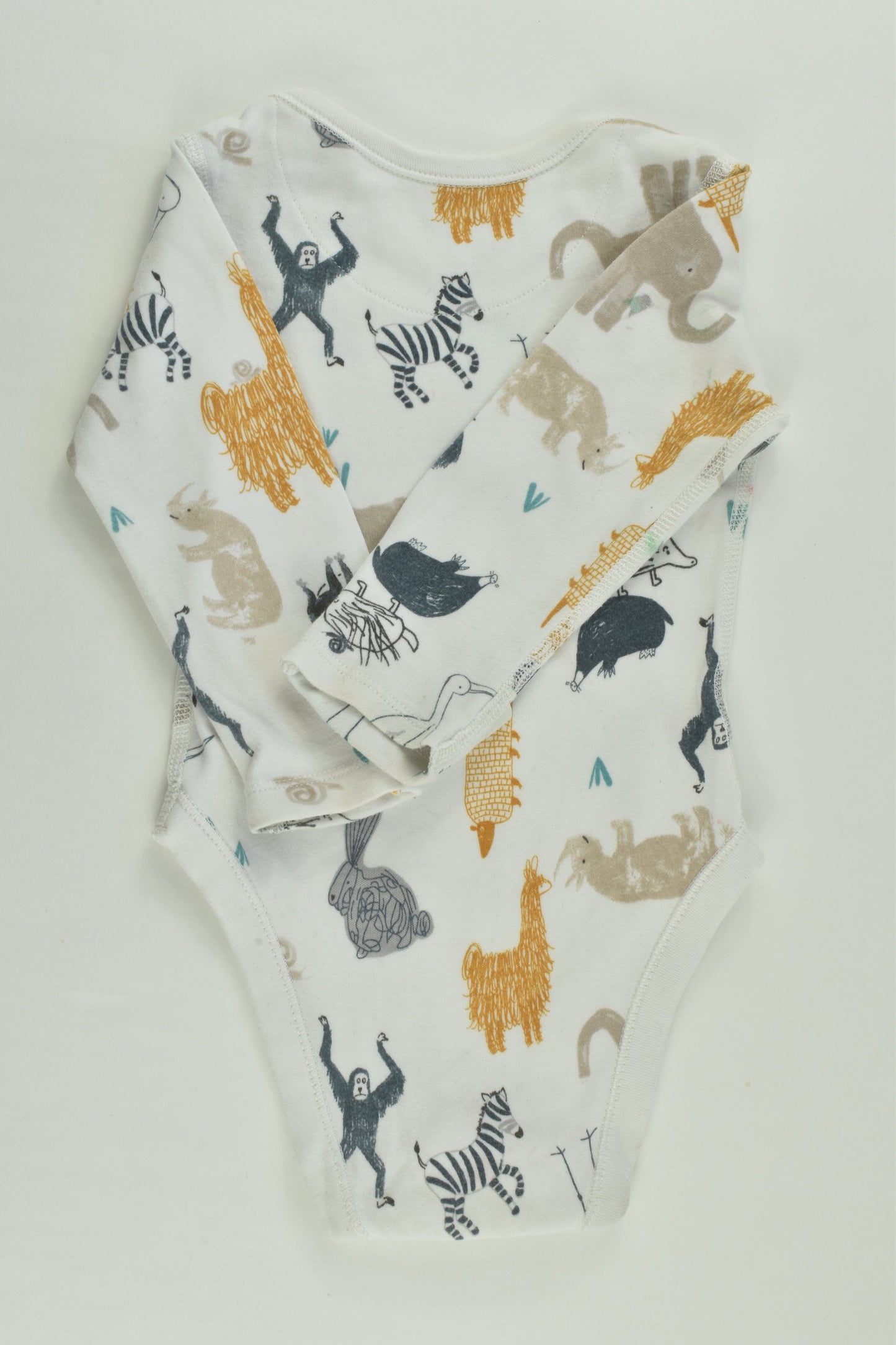 Marks & Spencer Size 00 (3-6 months) Animals Bodysuit