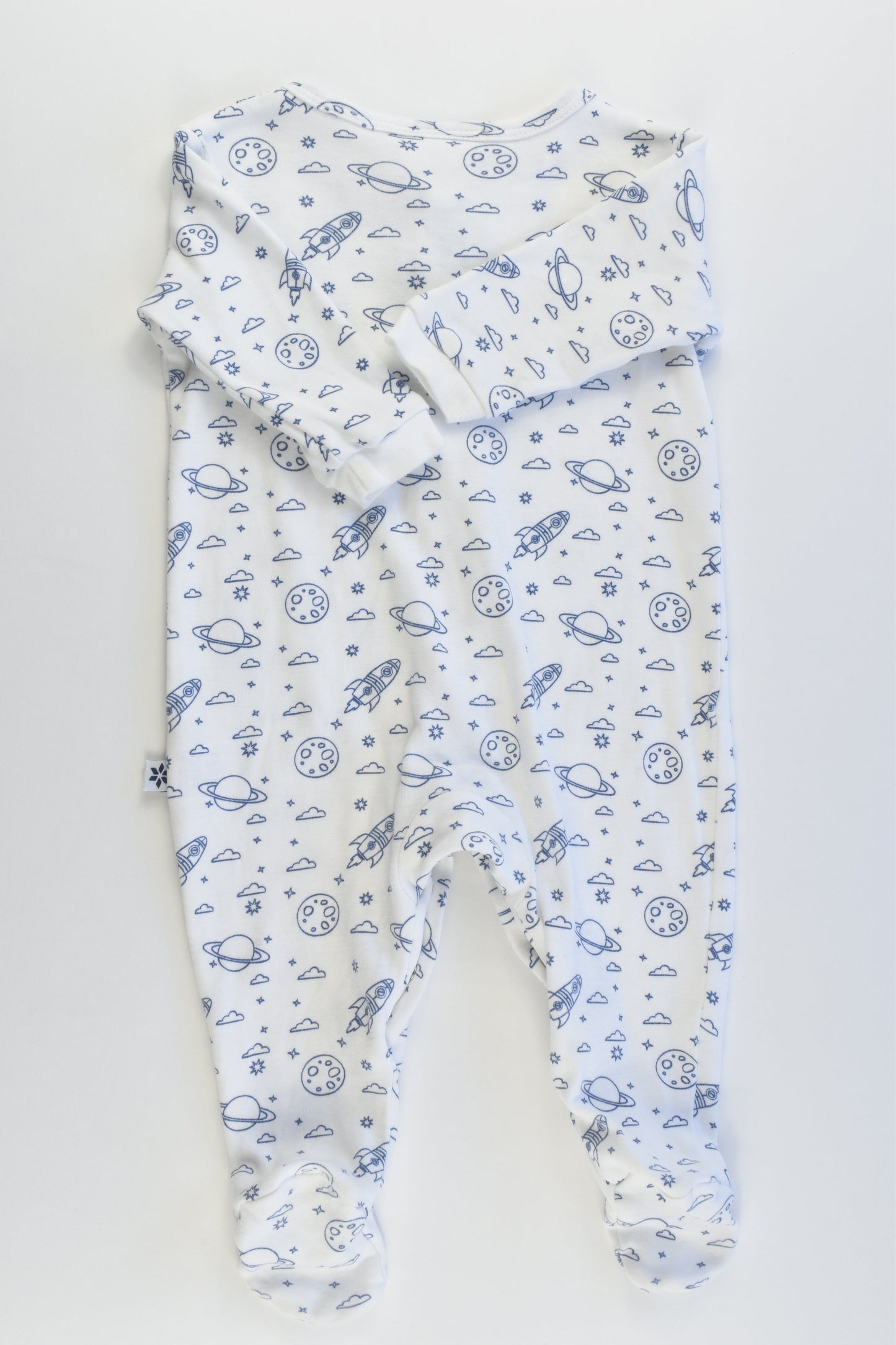 Marquise Size 00 (3-6 months, 68 cm) Space Footed Romper