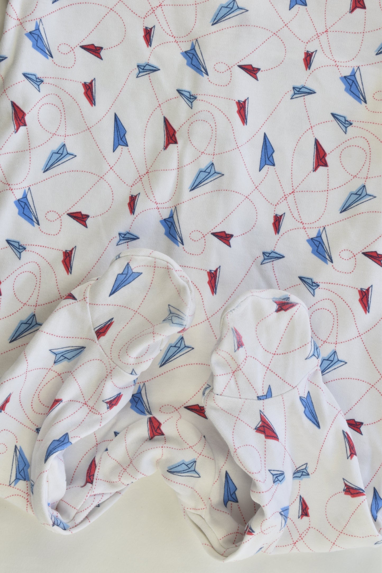 Marquise Size 00 Paper Planes Footed Romper