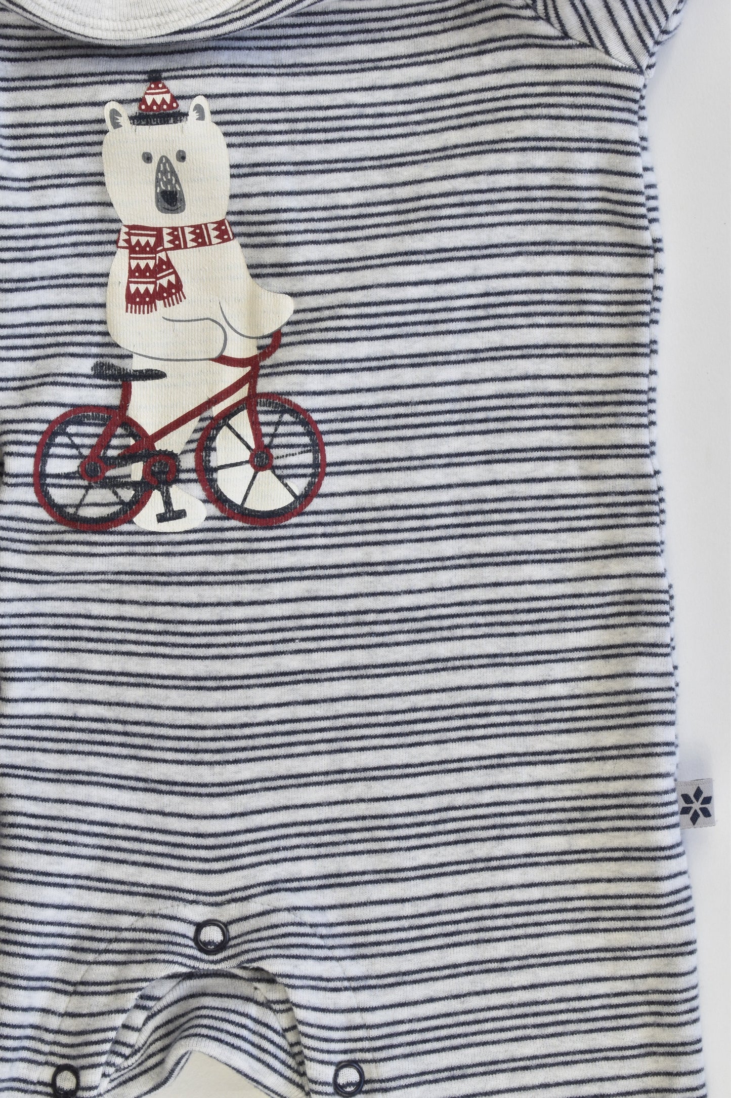 Marquise Size 00 Polar Bear on Bike Romper