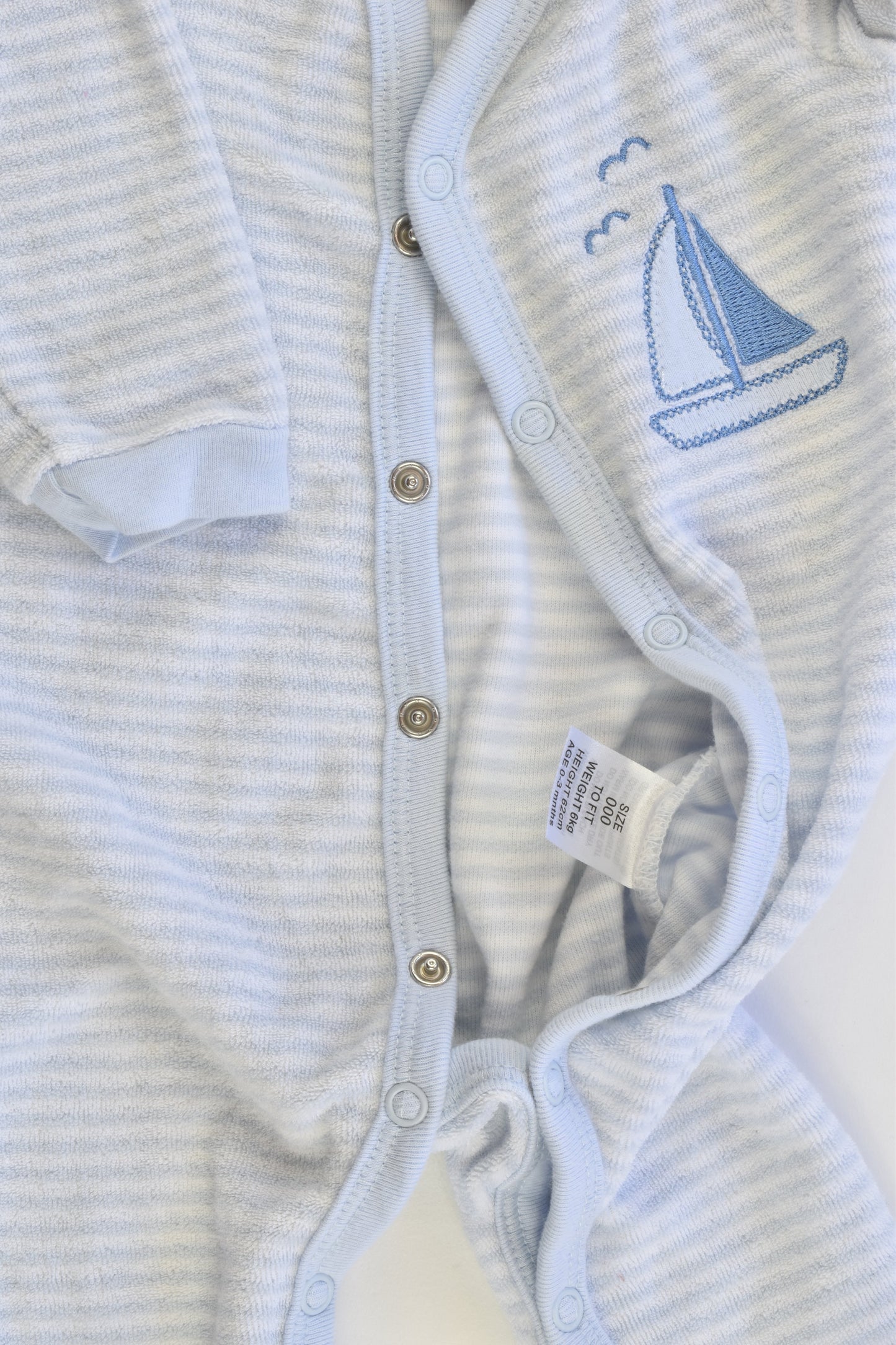 Marquise Size 000 Sailboat Terry Romper