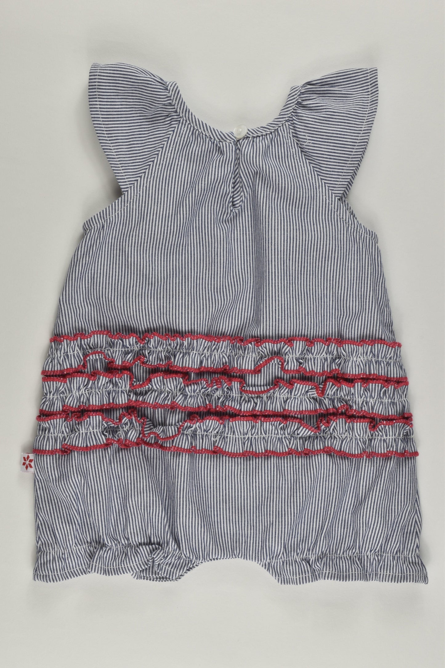 Marquise Size 0000 Short Romper with Ruffle at the Back