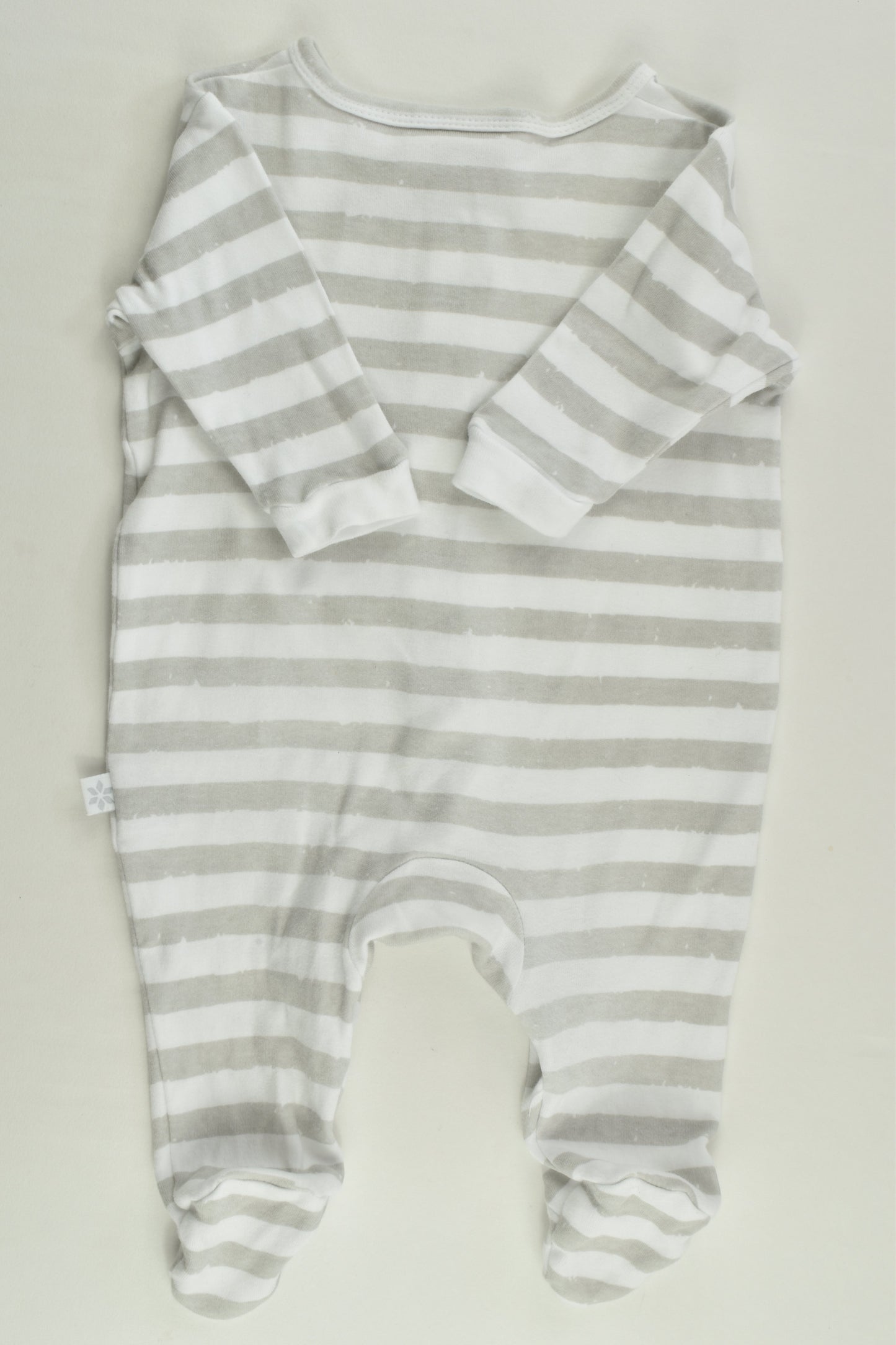 Marquise Size 0000 Striped Footed Romper