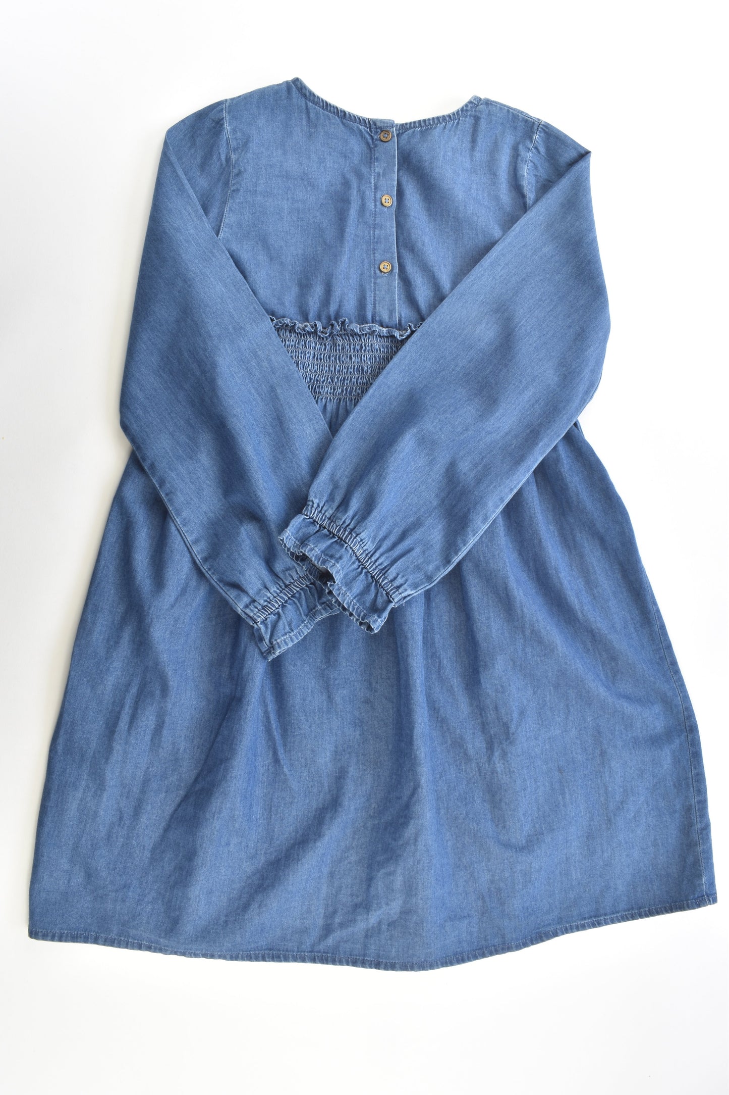 Milkshake Size 8 Lightweight Denim Dress With Floral Embroidery
