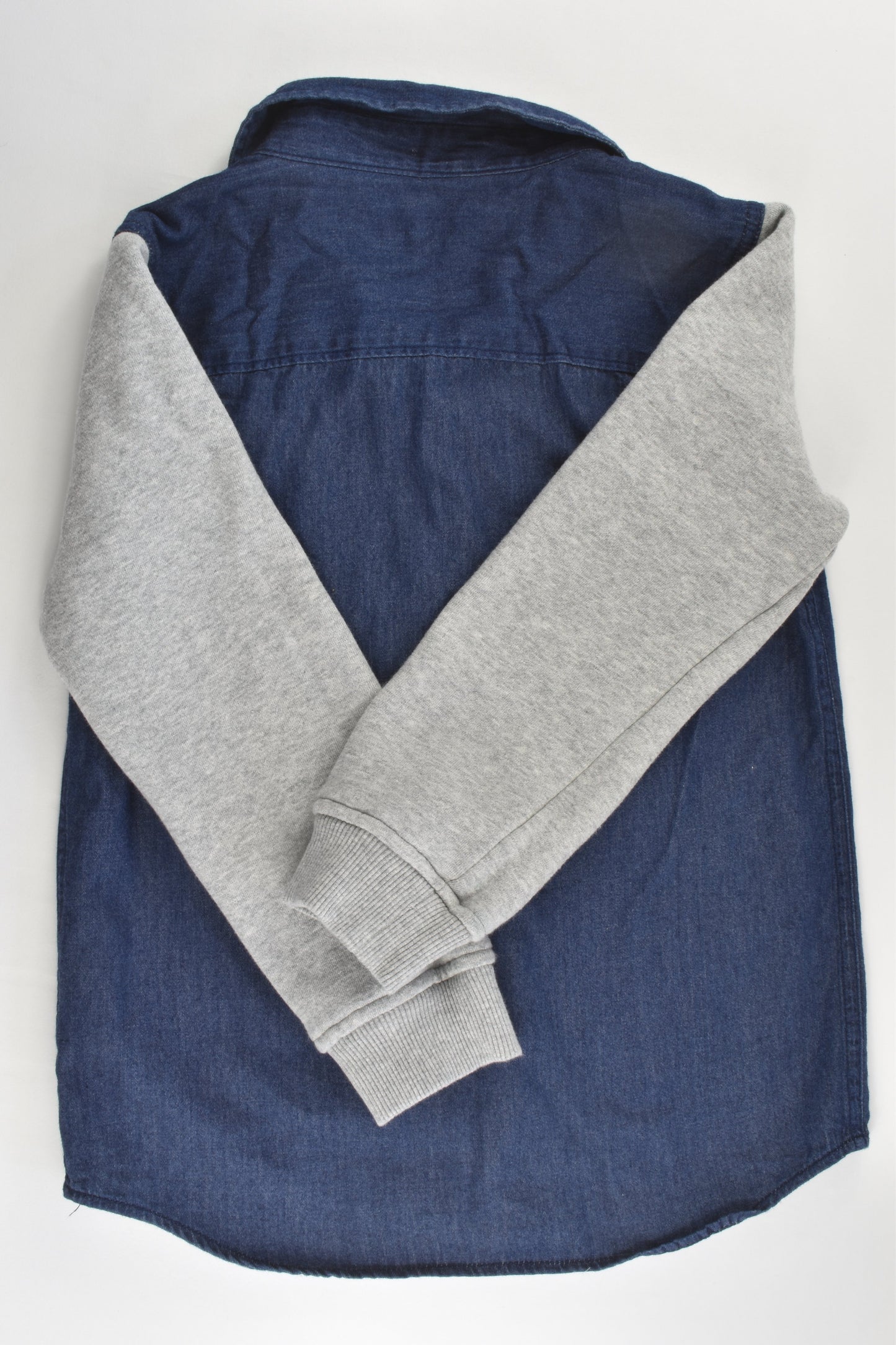 Milkshake Size 8 Lightweight Denim Shirt with Sweater Sleeves