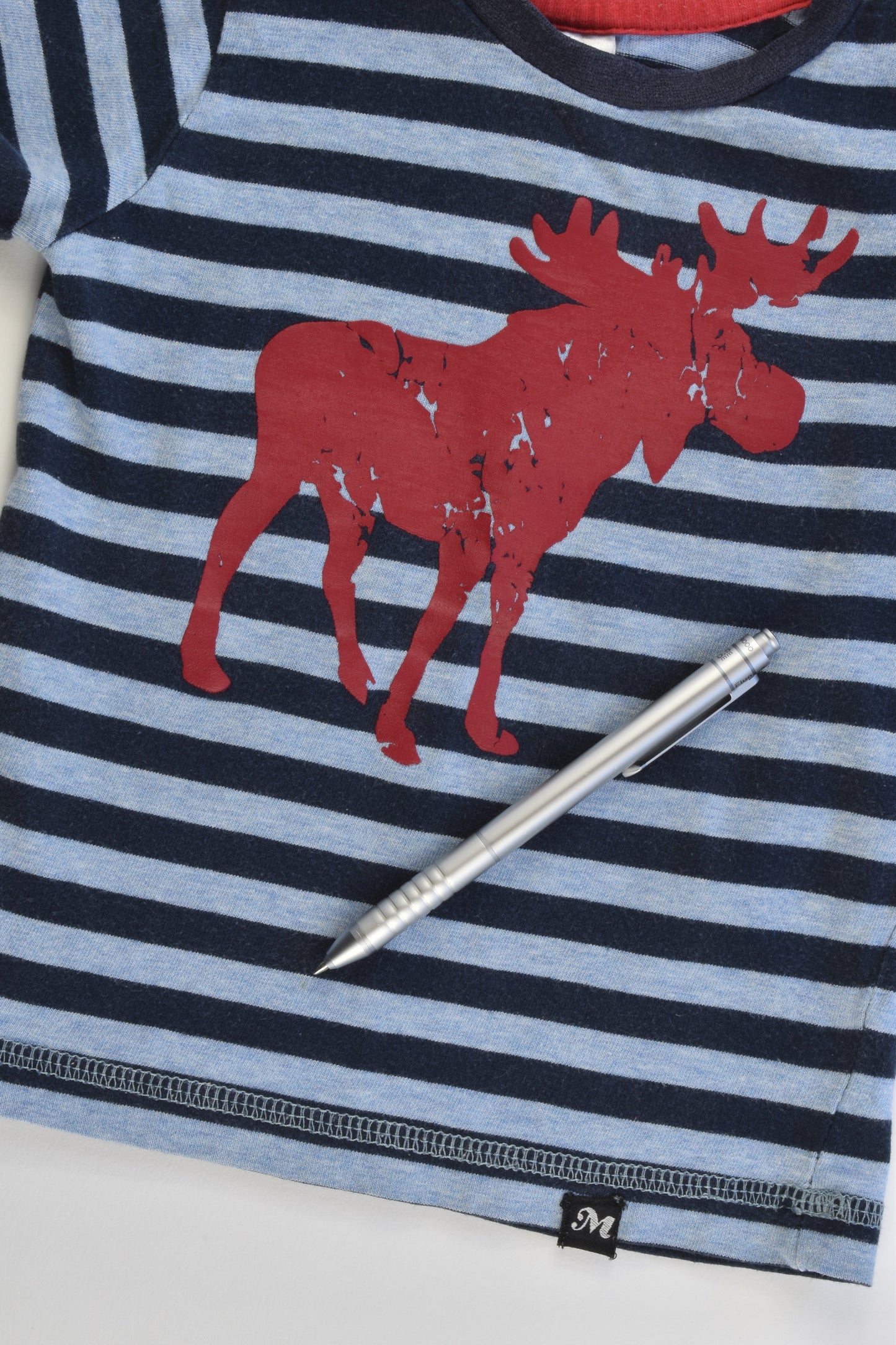 Milky Size 0 Striped Moose T-shirt