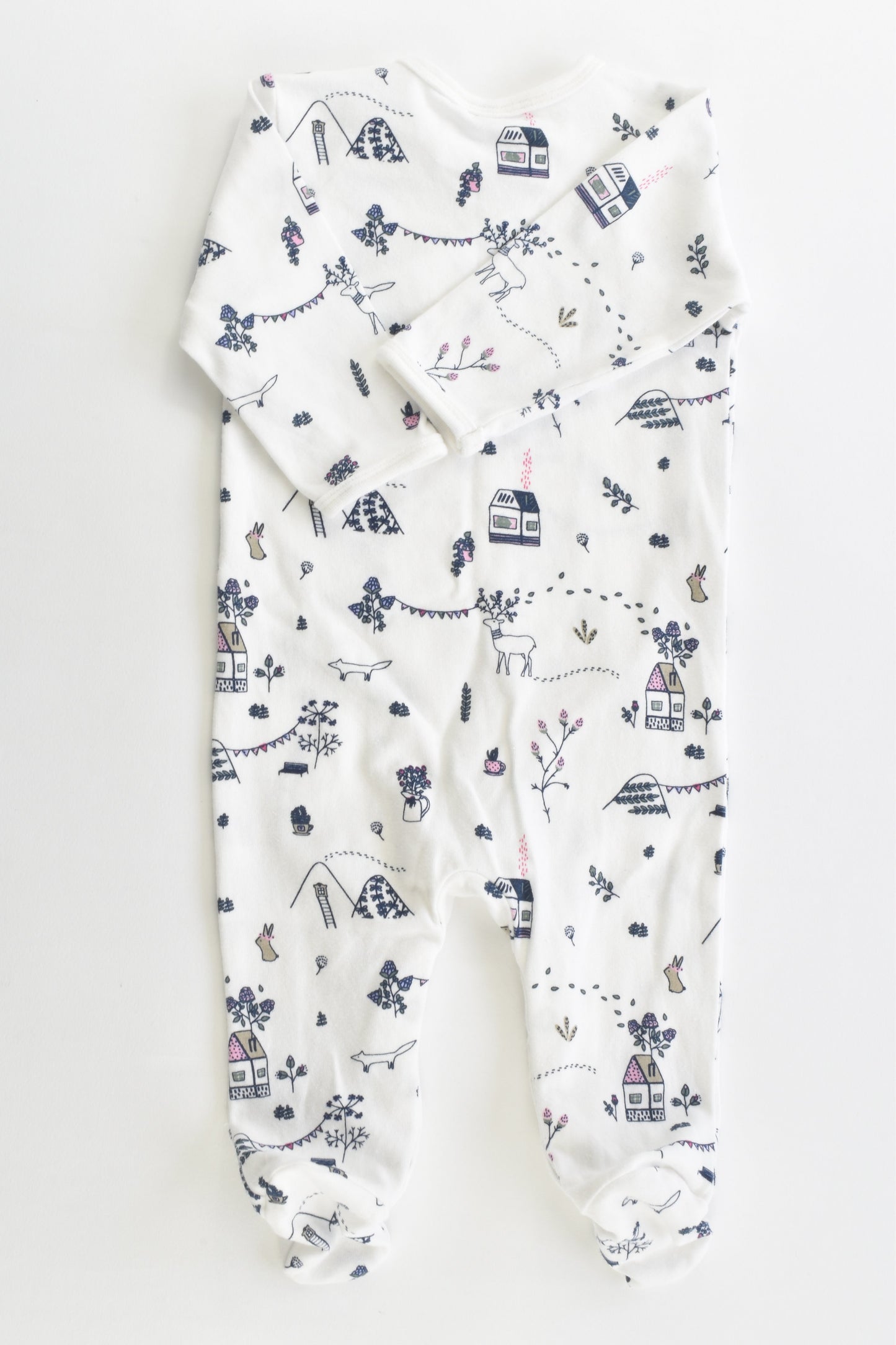 Milky Size 000 Footed Romper